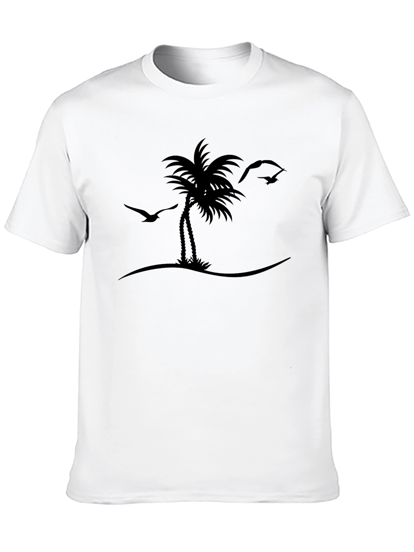 Black Island Life Tee - Black Palm Tree Graphic T-Shirt view 10