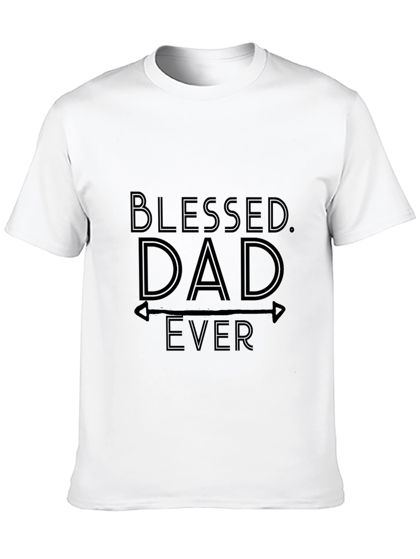 Black Blessed Dad Ever Black T-Shirt view 10