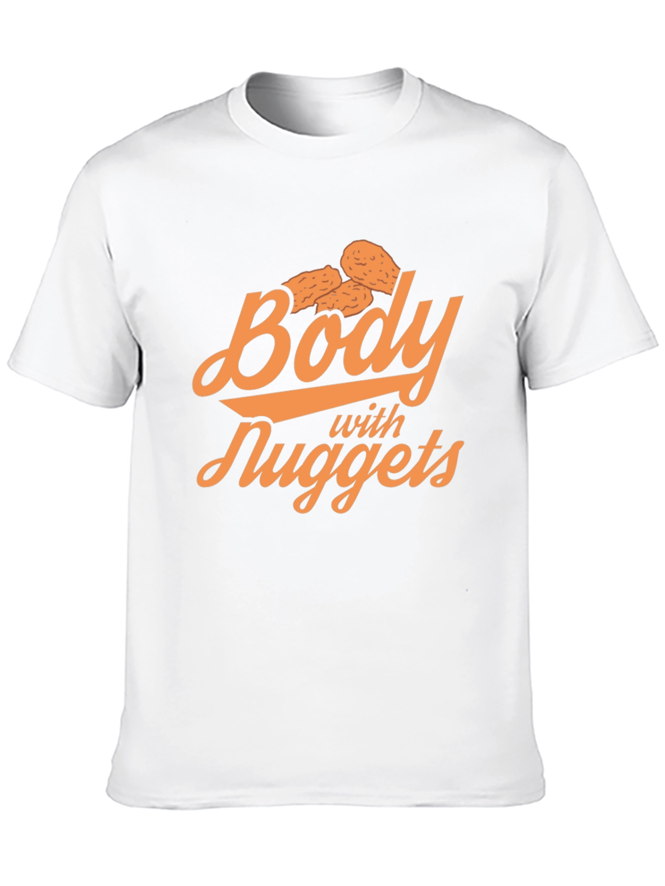 Black Body with Nuggets Funny Graphic T-Shirt view 10