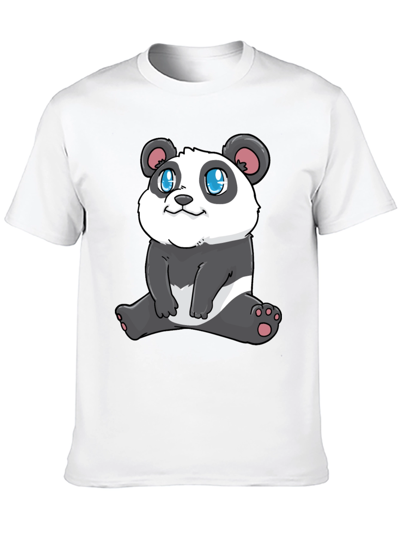 Black Cute Panda Graphic Tee - Stylish Black T-Shirt view 10
