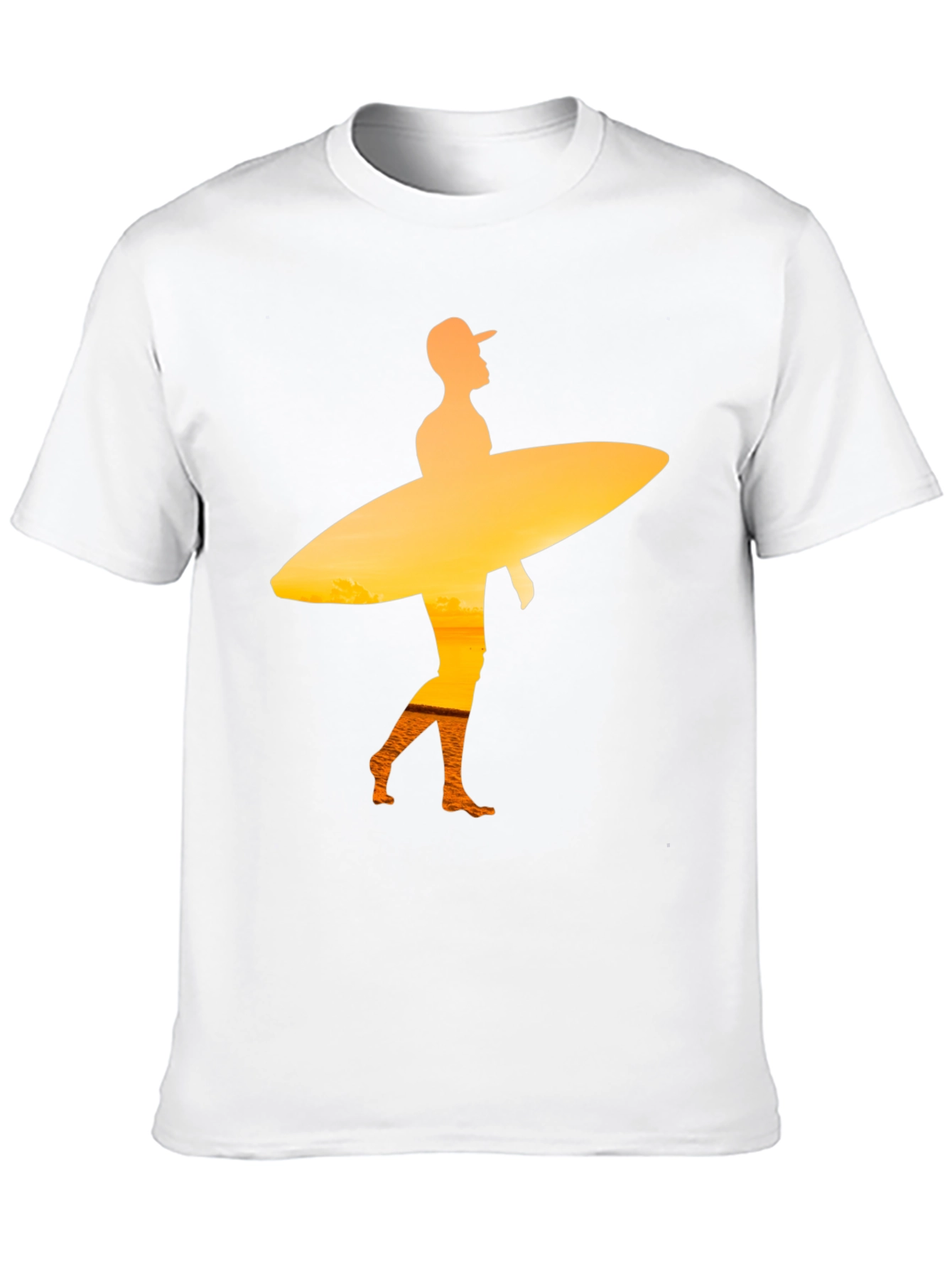 Black Sunset Surfer Graphic Tee - Black Cotton T-Shirt view 10