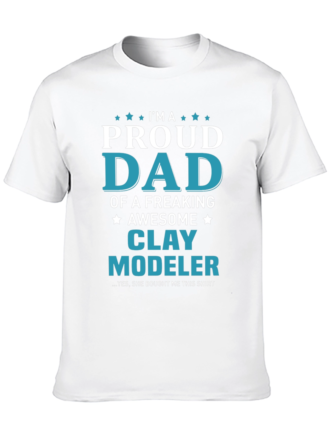 Black Proud Dad Clay Modeler Graphic Tee view 10