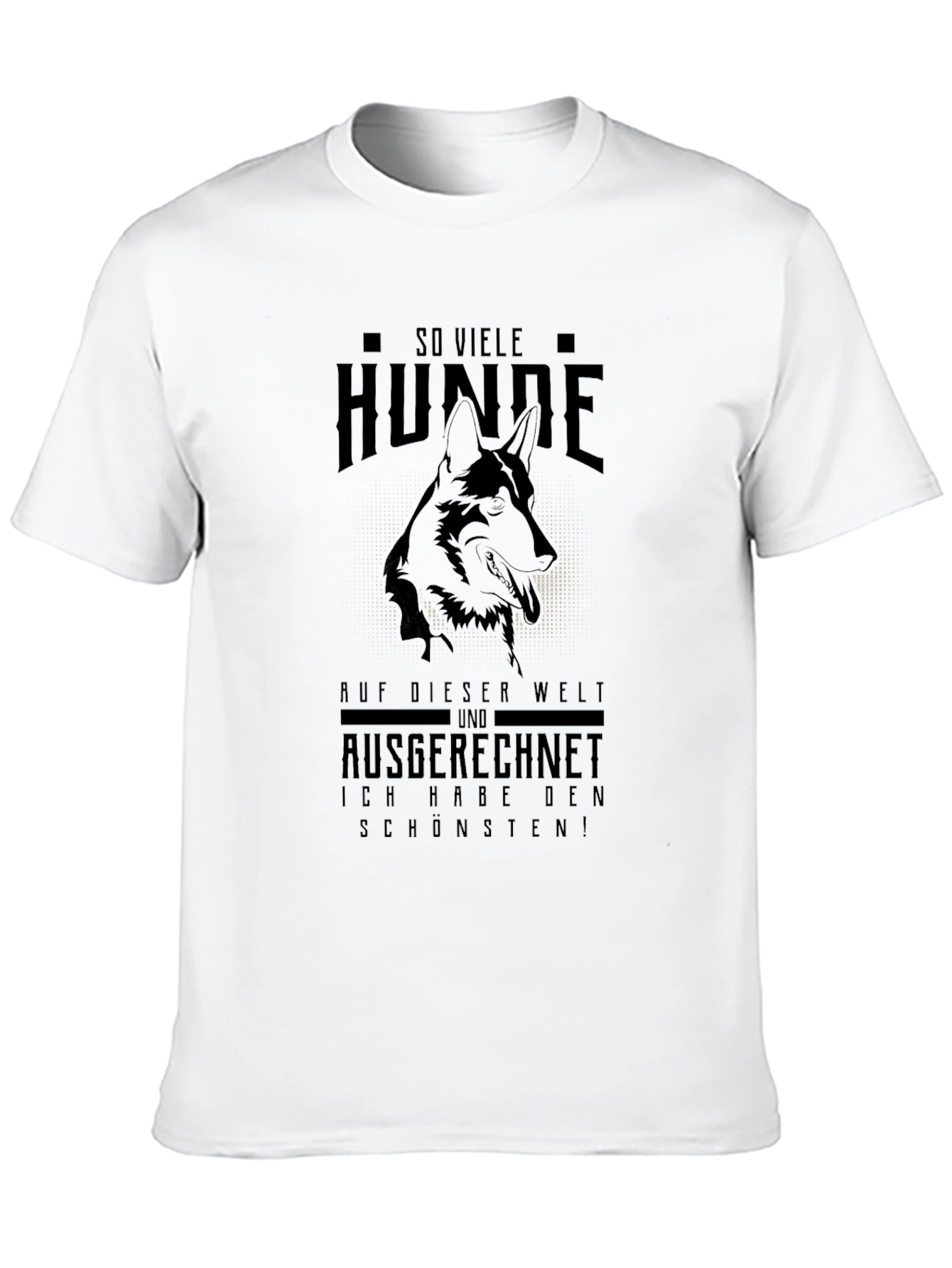 Black Dog Lover T-Shirt - "So Viele Hunde" German Quote view 10
