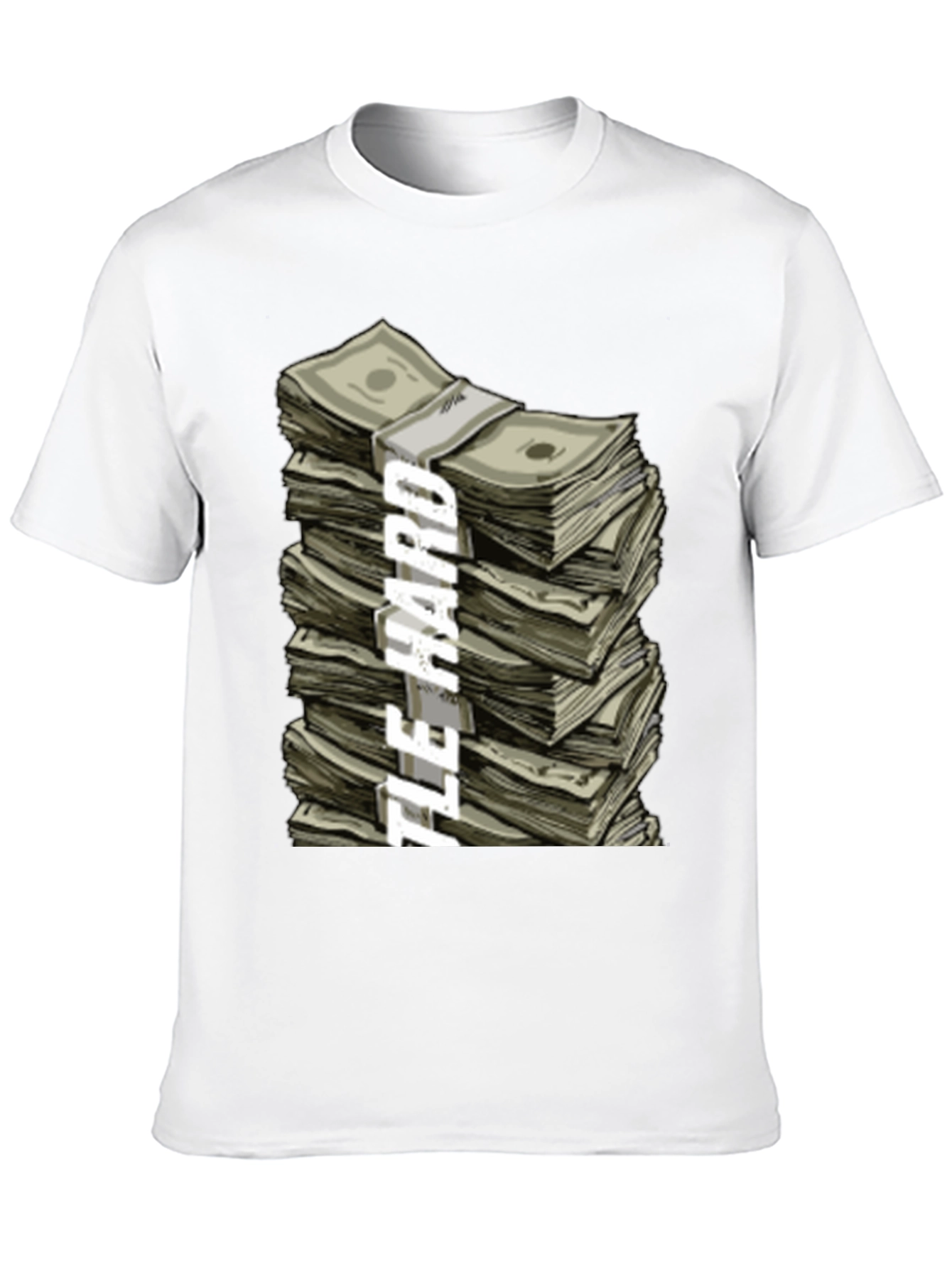 Black Hustle Hard Stacked Money Graphic Tee view 10