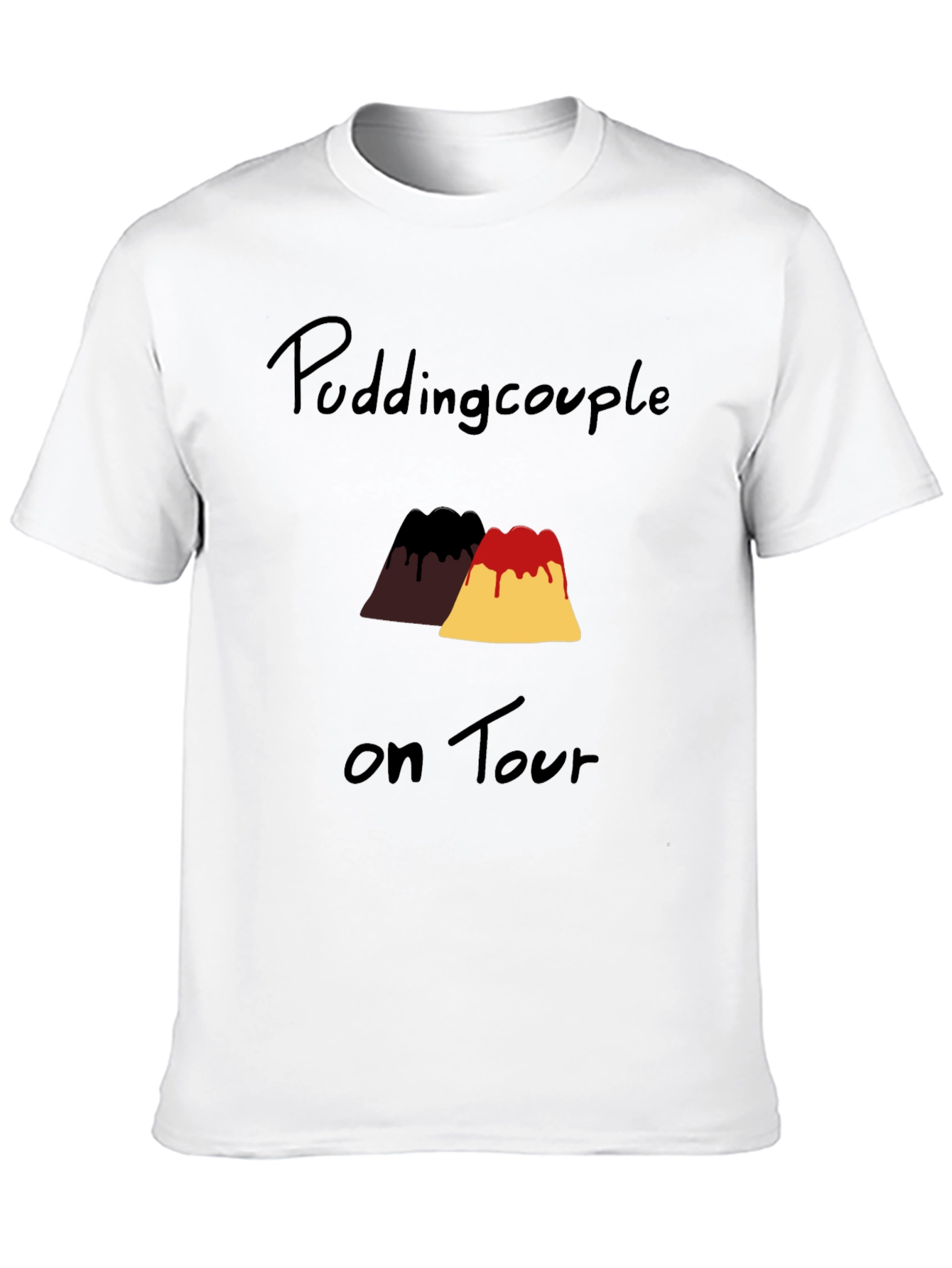 Black Pudding Couple on Tour Black Graphic T-Shirt view 10