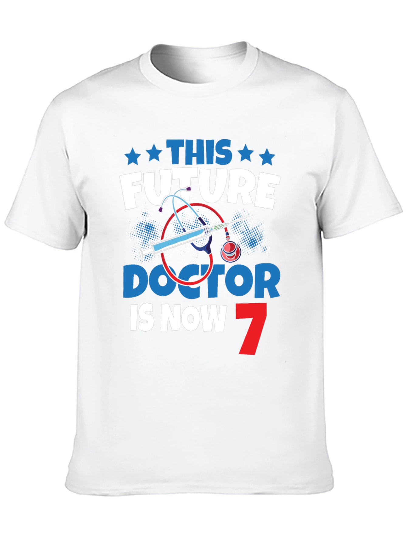 Black Future Doctor 7th Birthday T-Shirt view 10
