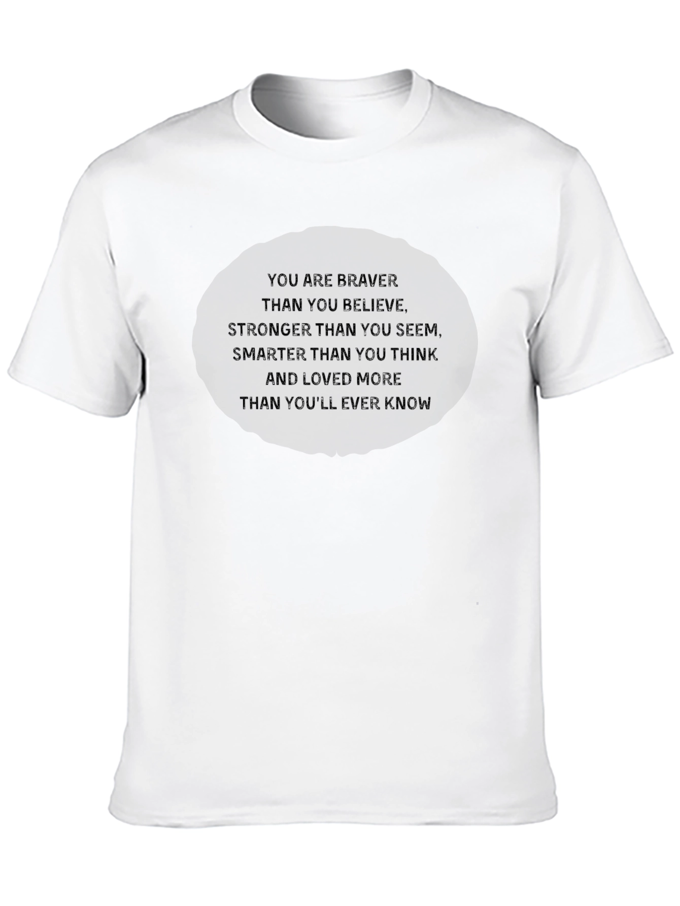 Black Inspirational Quote Tee - Braver, Stronger, Smarter view 10