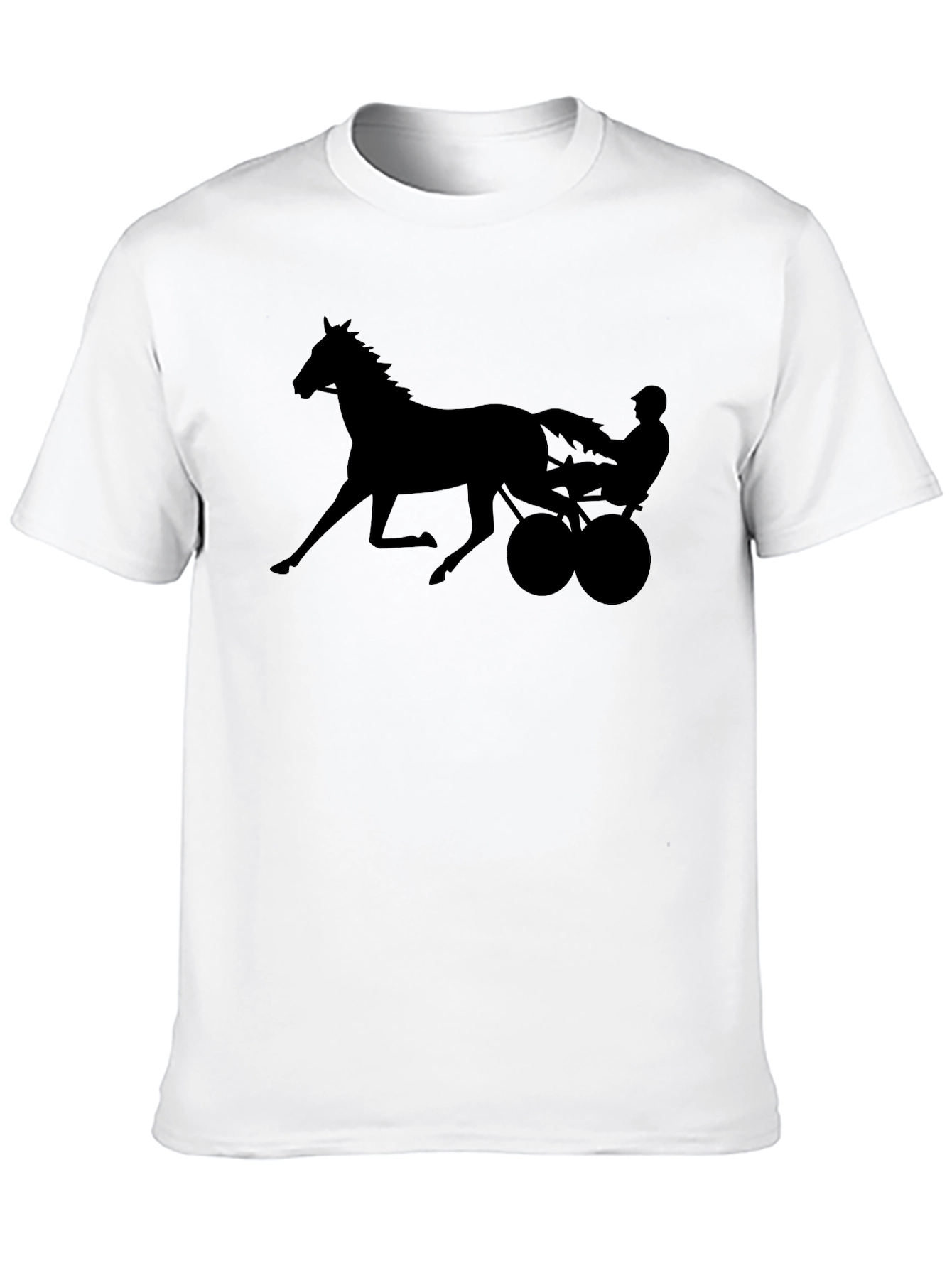 Black Horse and Cart Silhouette Tee - Black view 10