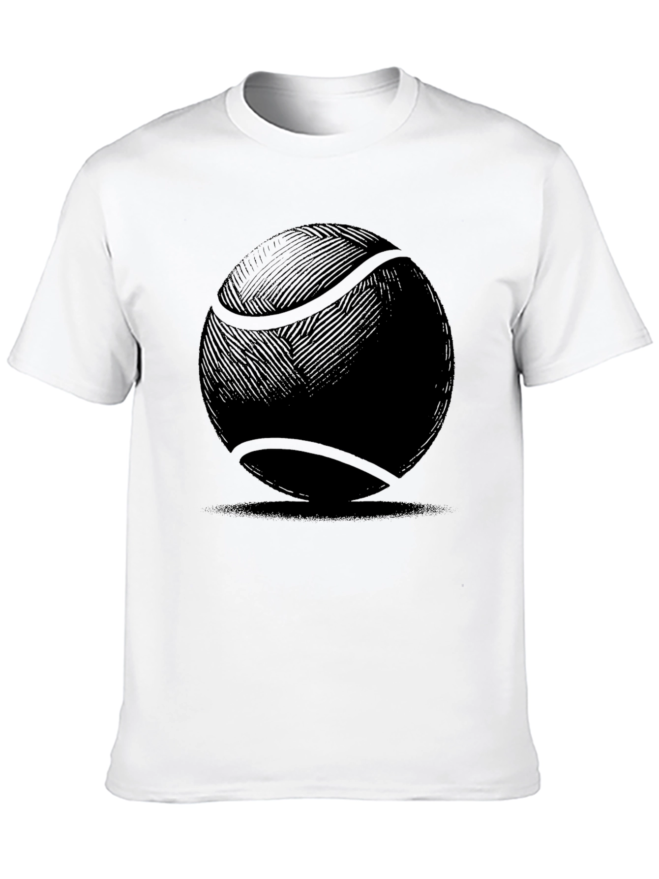 Black Tennis Ball Graphic Tee - Unique Sportswear view 10