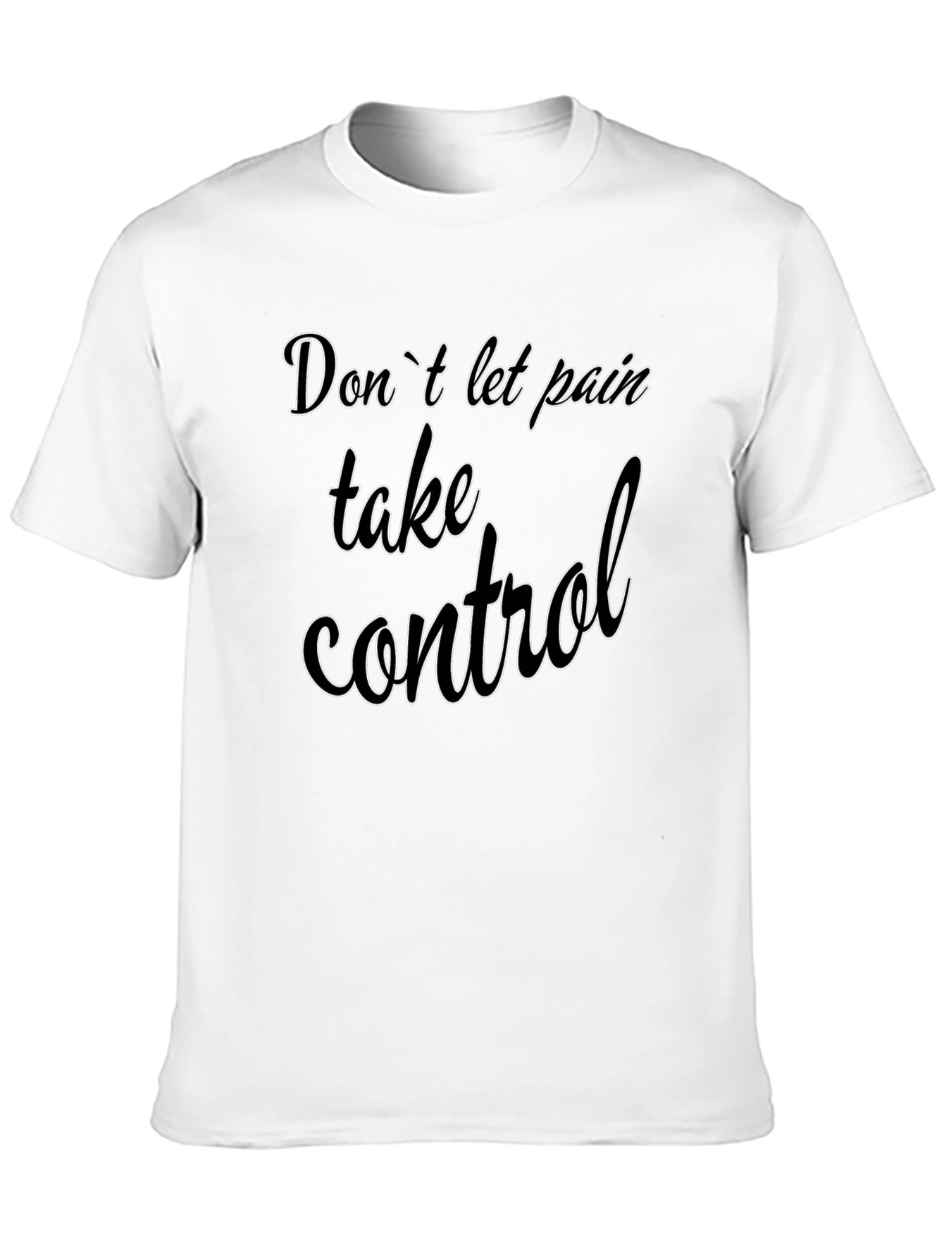 Black Inspirational Graphic Tee - Don't Let Pain Control view 10