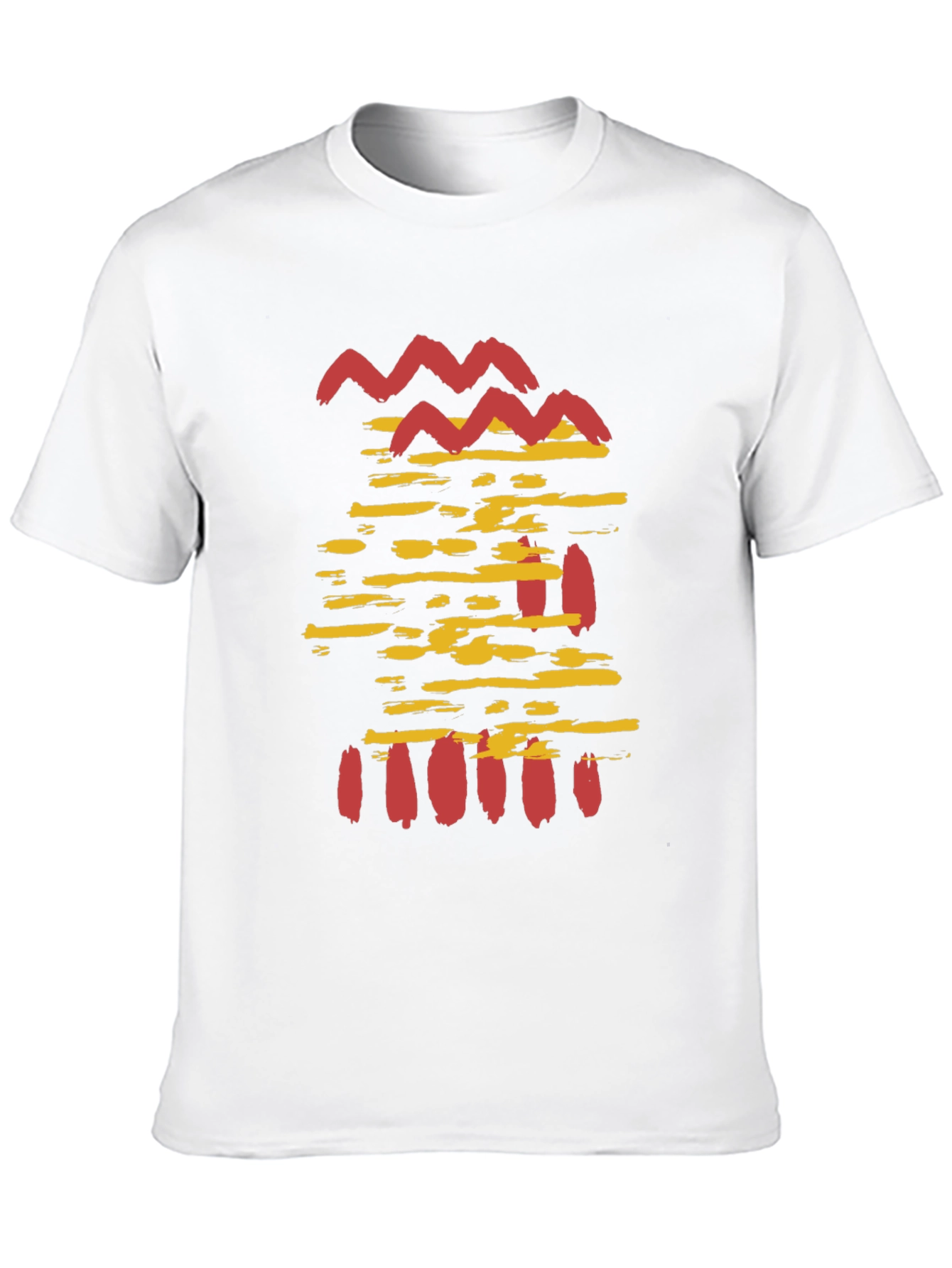 Black Abstract Graphic Print T-Shirt - Casual Men's Tee view 10