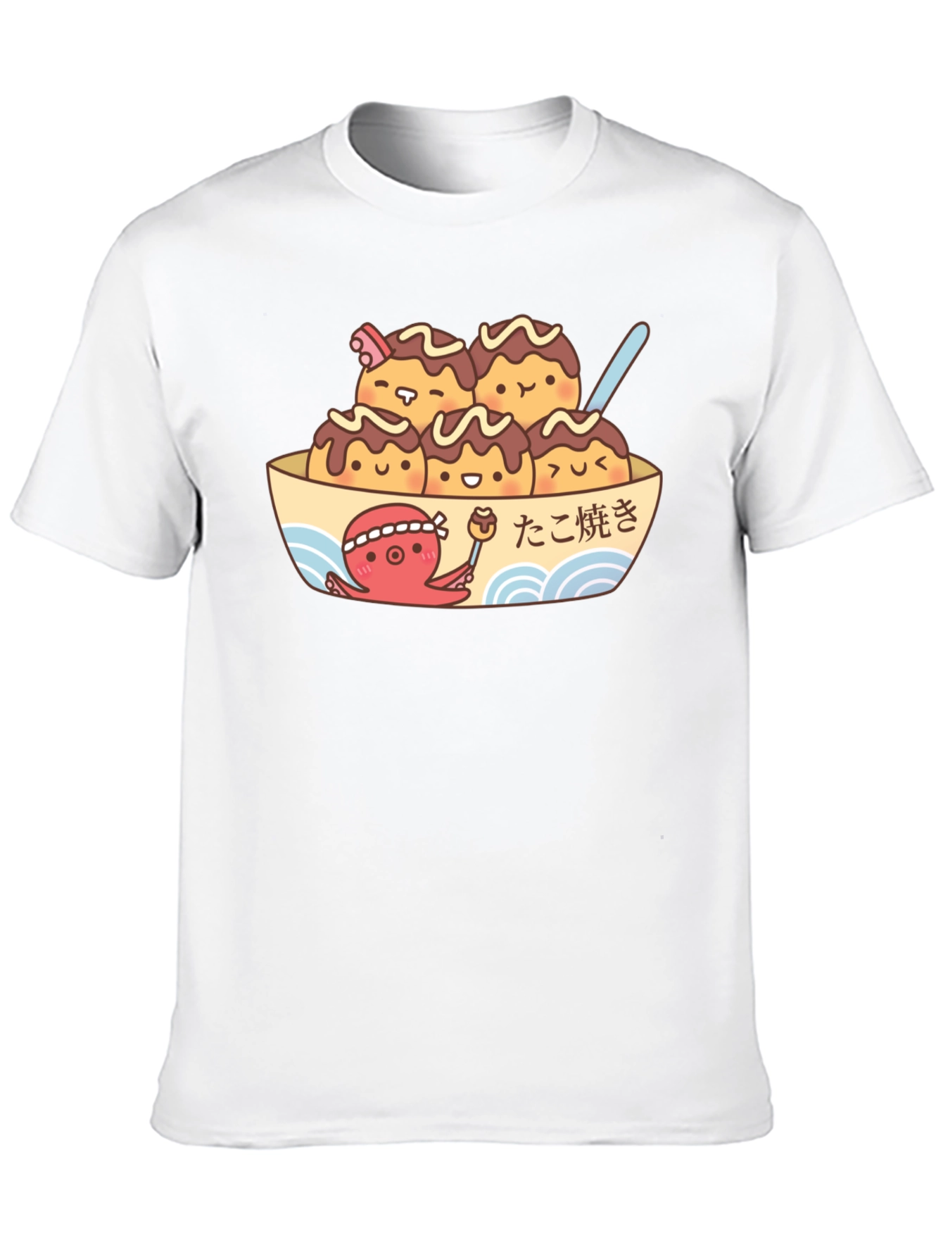 Black Cute Takoyaki T-Shirt - Japanese Foodie Apparel view 10