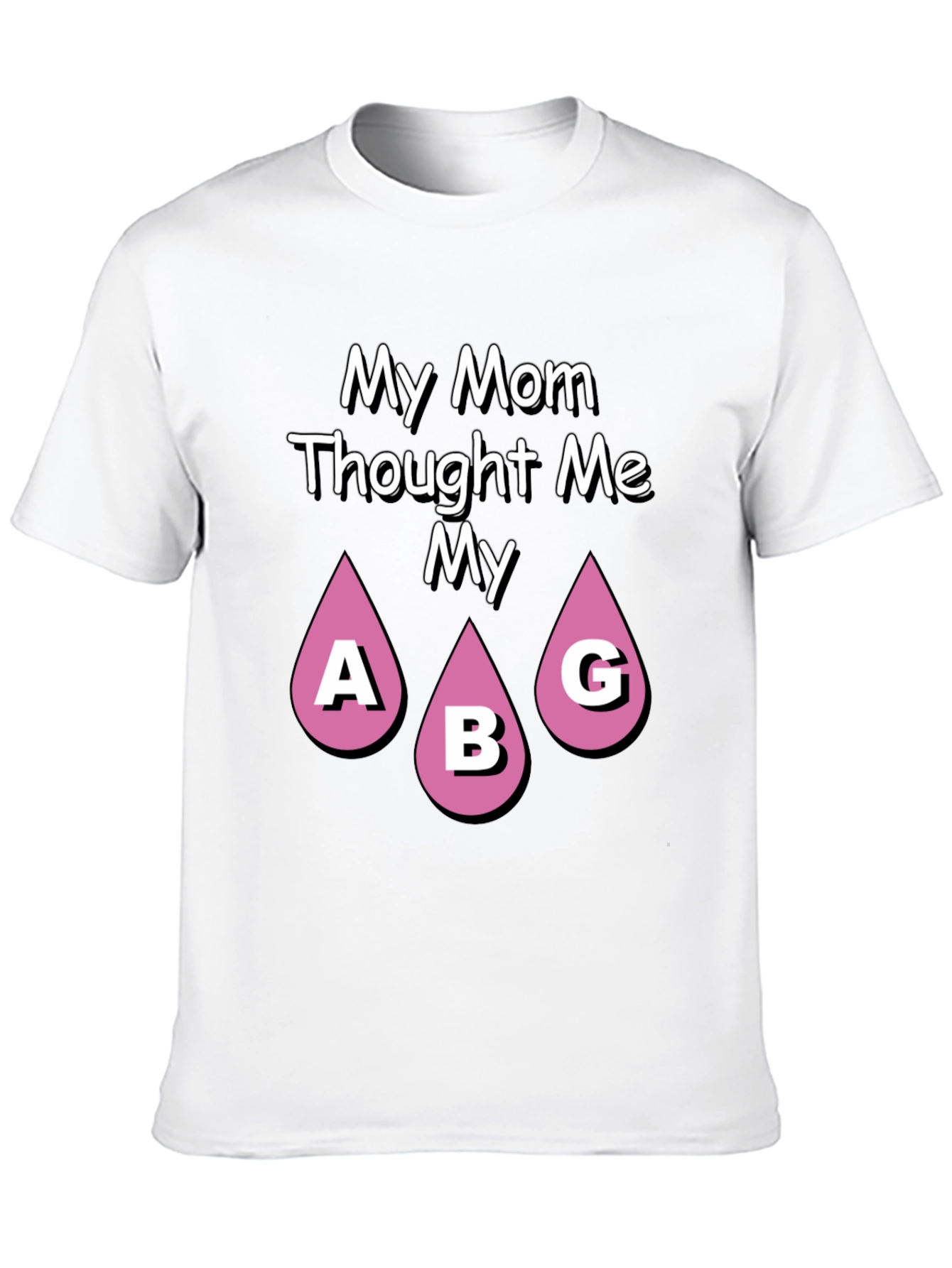 Black Funny Mom ABG T-Shirt - Novelty Graphic Tee view 10