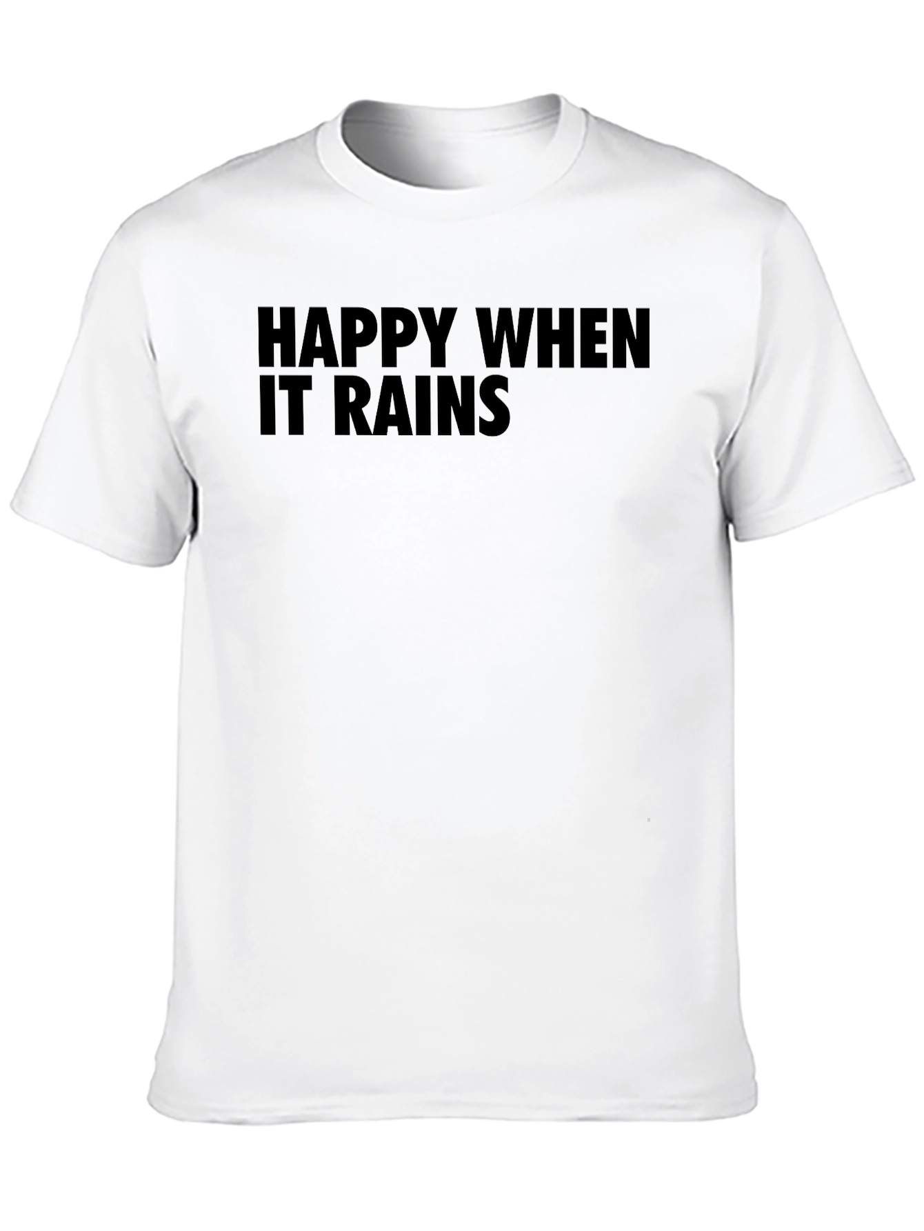 Black Happy When It Rains T-Shirt - Black view 10