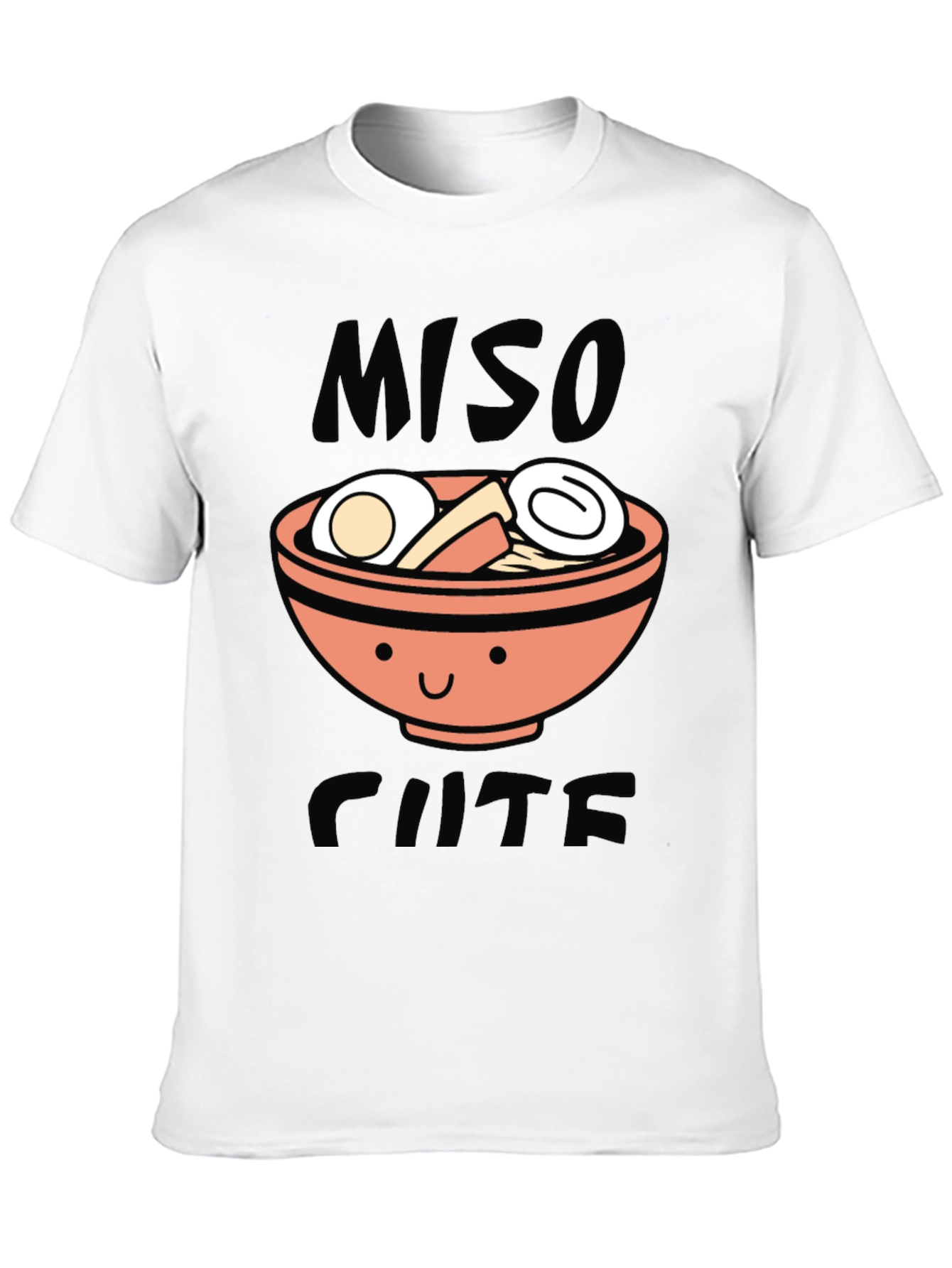 Black Miso Cute Ramen Graphic T-Shirt - Black view 10