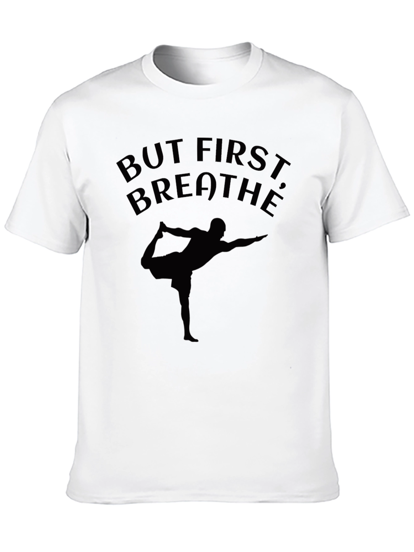 Black But First Breathe Yoga T-Shirt view 10