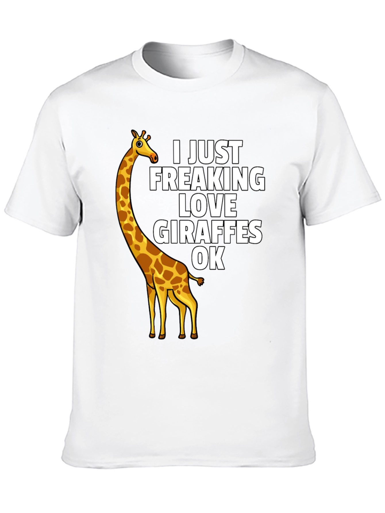 Black I Just Freaking Love Giraffes OK - Graphic T-Shirt view 10