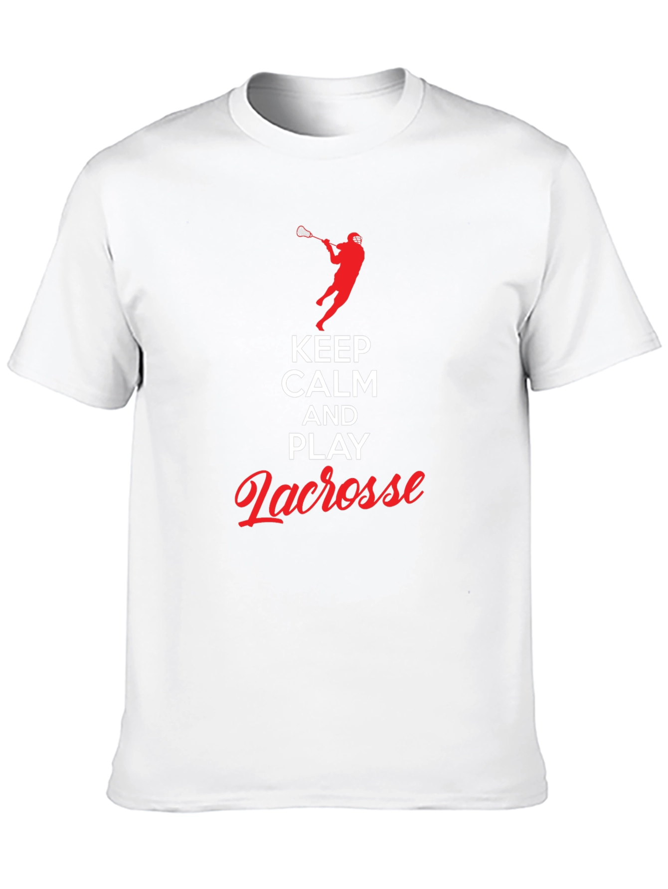 Black Keep Calm and Play Lacrosse Black T-Shirt view 10