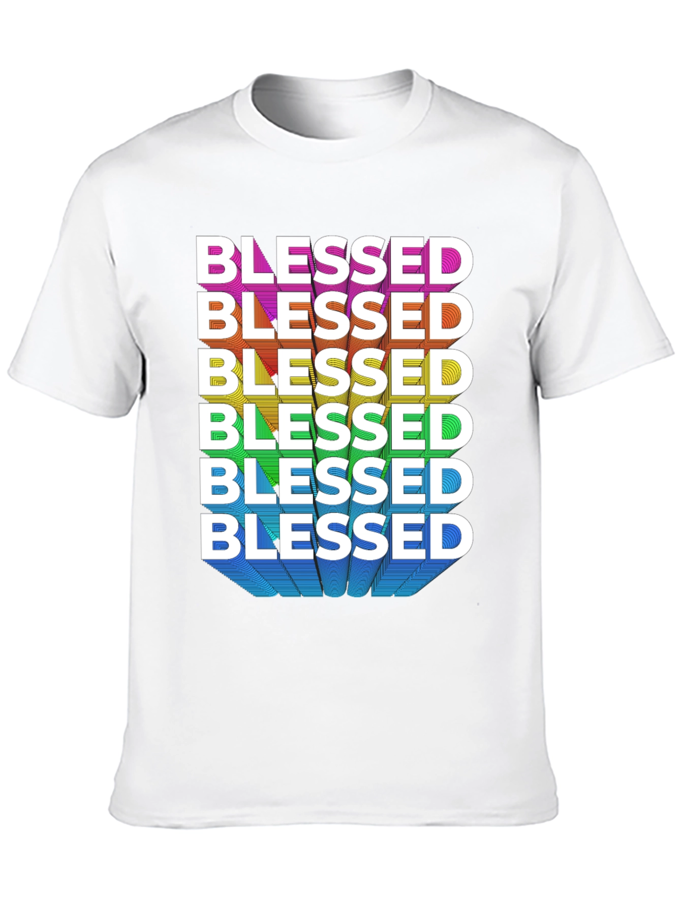 Black Blessed Rainbow Graphic Tee - Black view 10