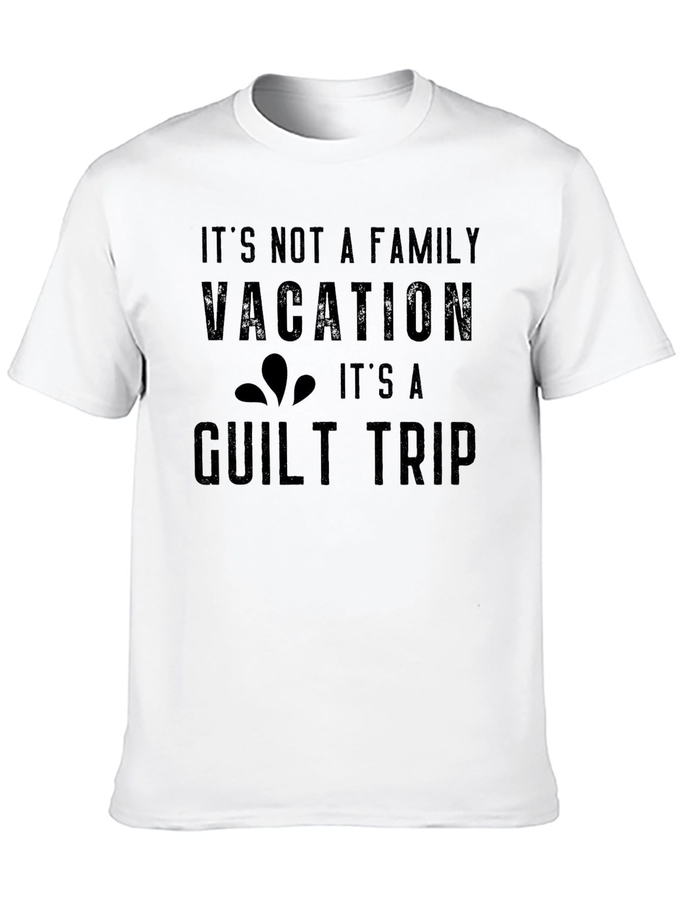 Black Funny Family Vacation Guilt Trip Graphic Tee view 10