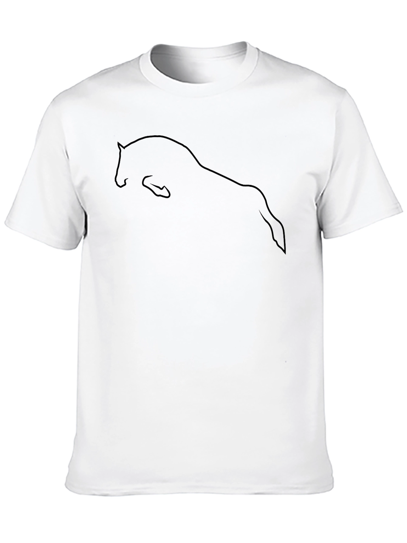 Black Black Horse Outline Graphic Tee view 10