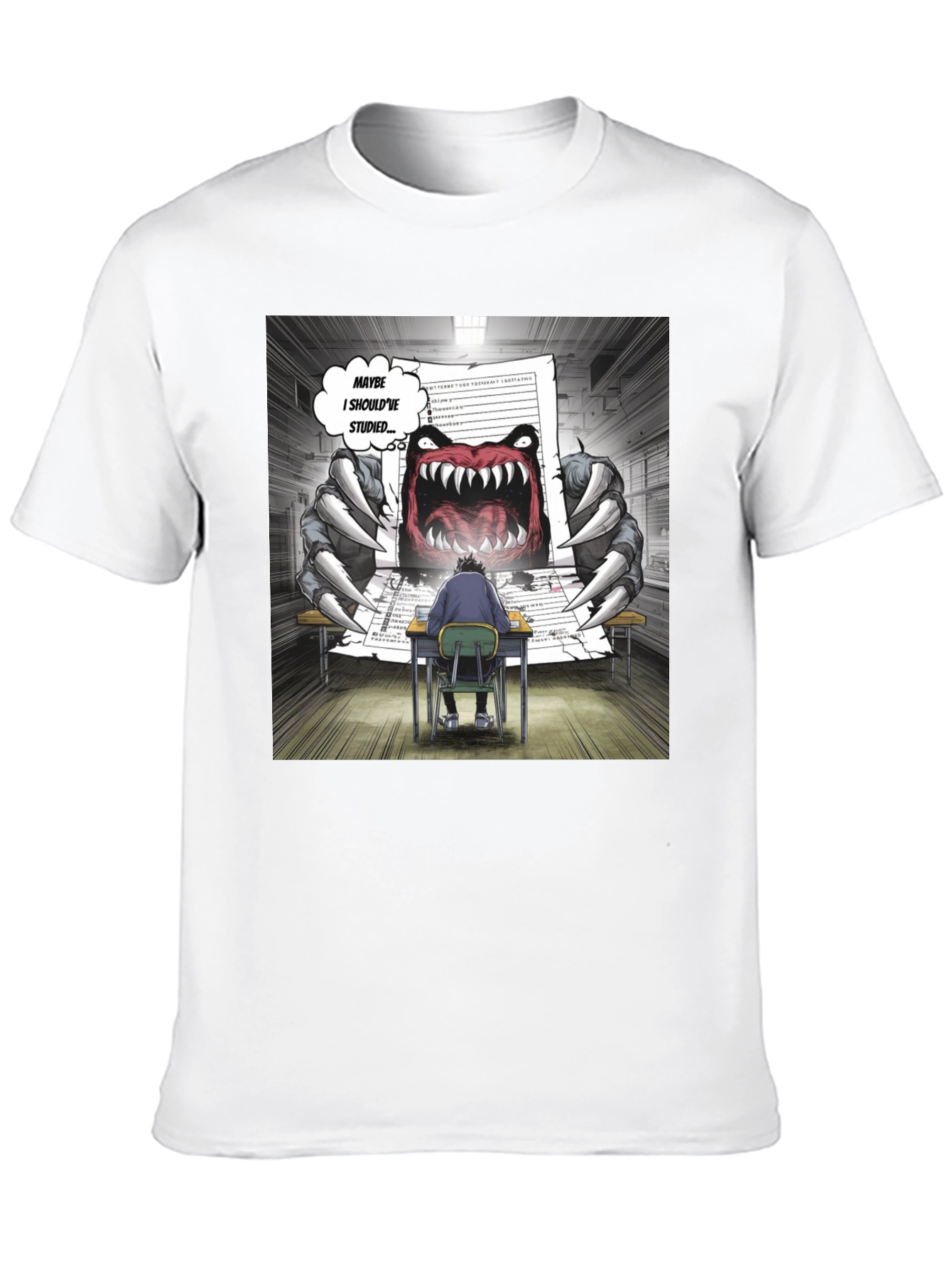 Black Monster Test T-Shirt - Study Humor Tee view 10