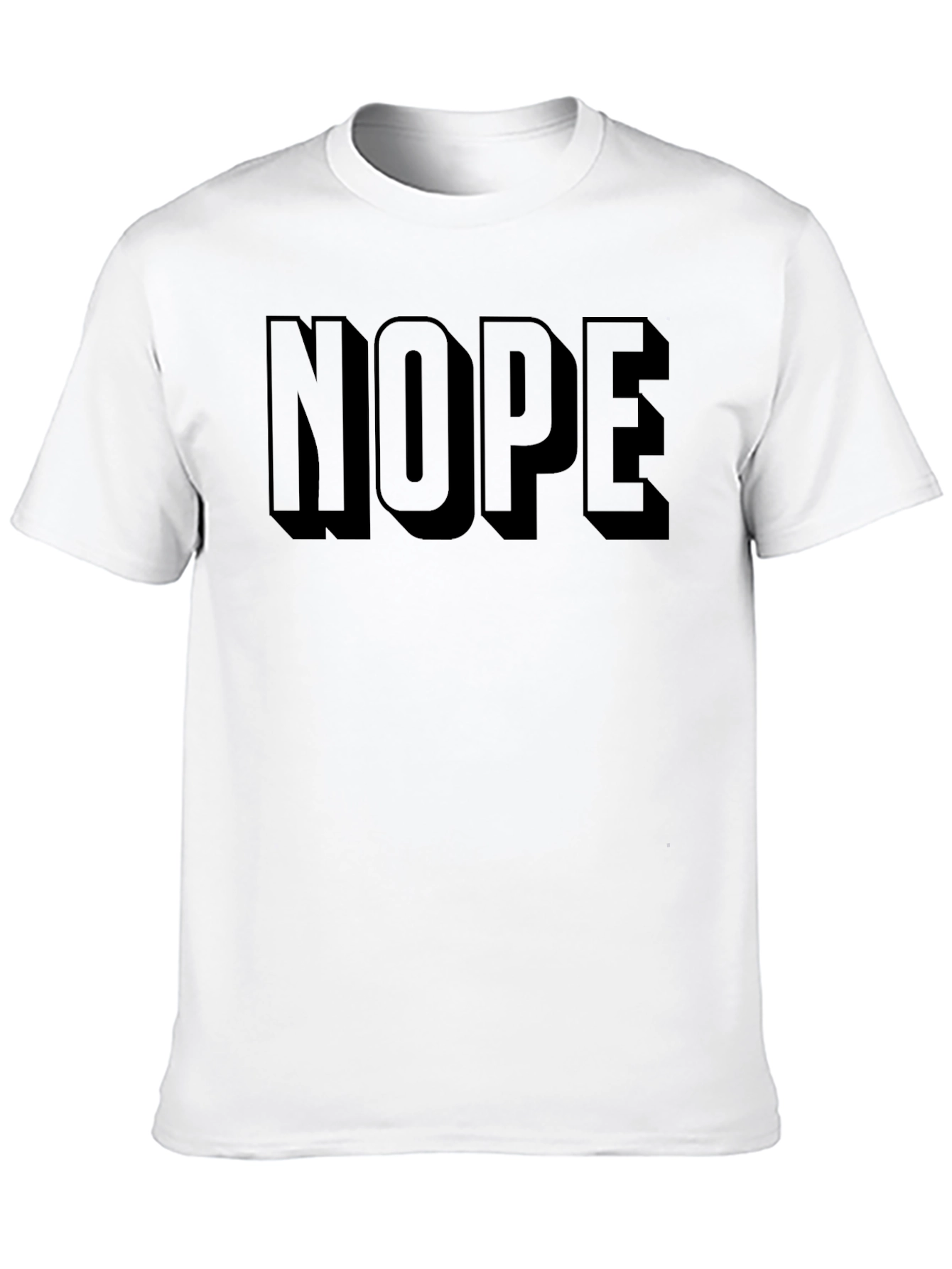 Black Nope Graphic Tee - Men's Black T-Shirt view 10