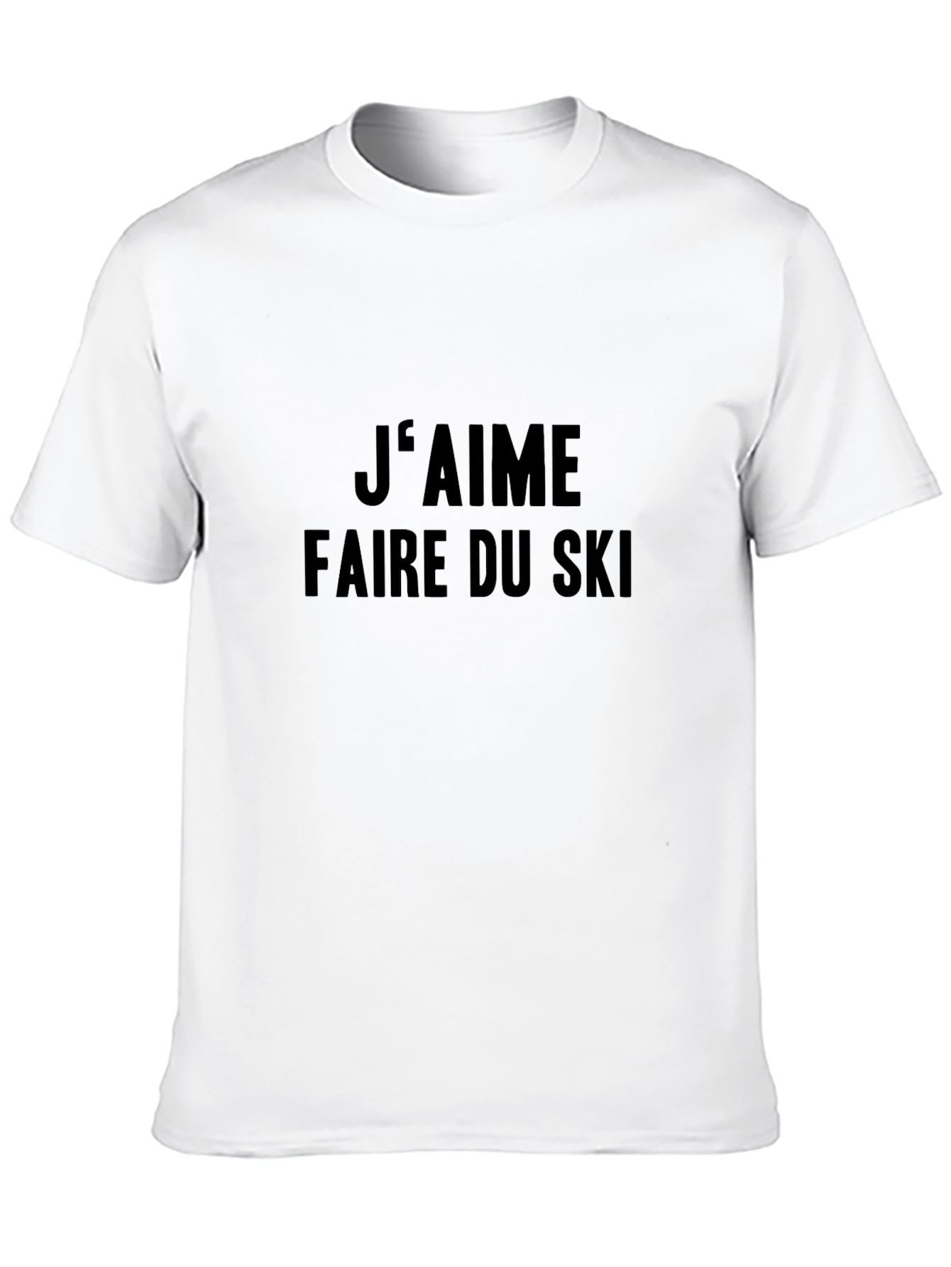 Black J'aime Faire du Ski T-Shirt - Skiing Lover Tee view 10