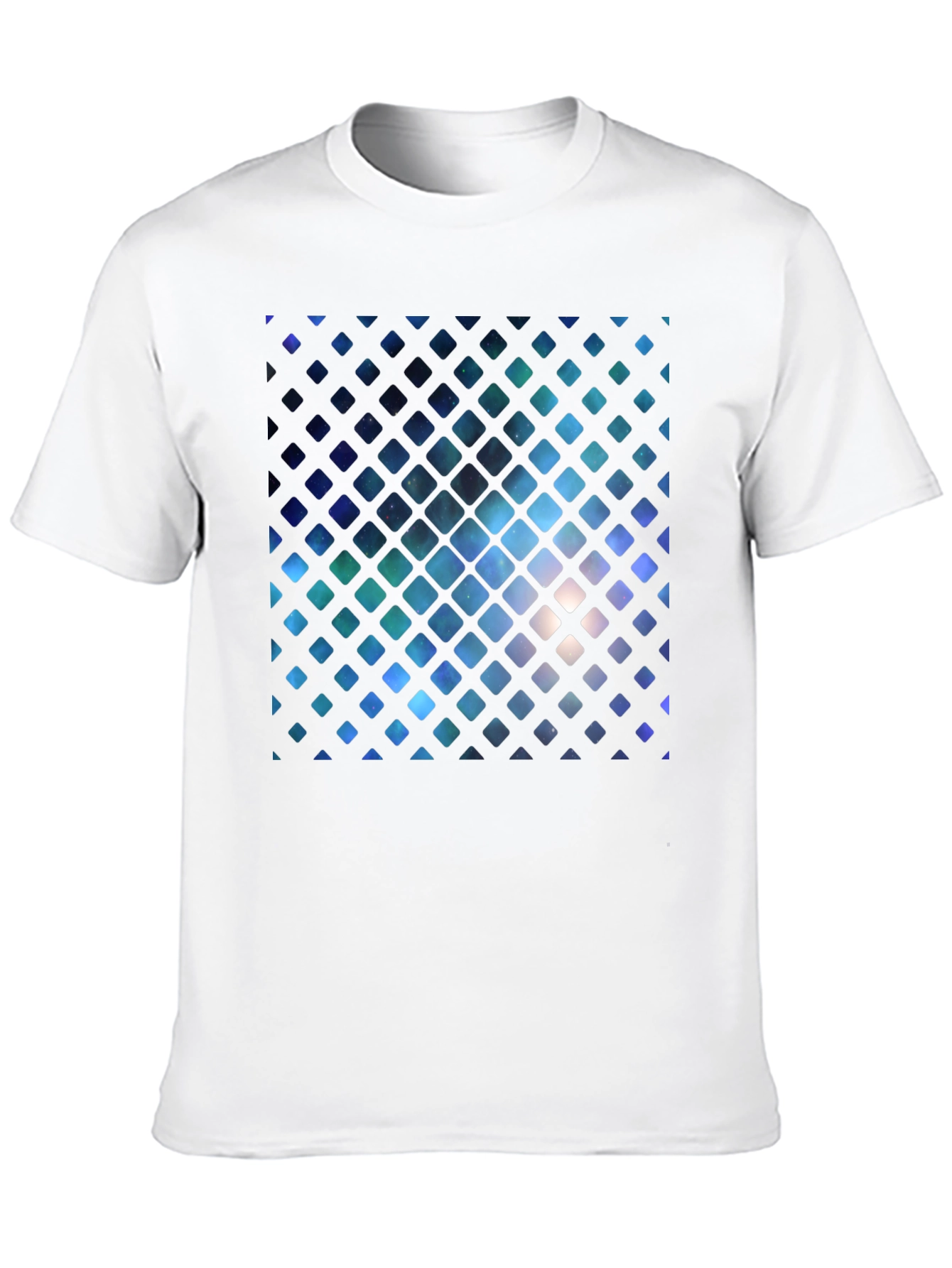 Black Galaxy Grid Graphic Tee view 10