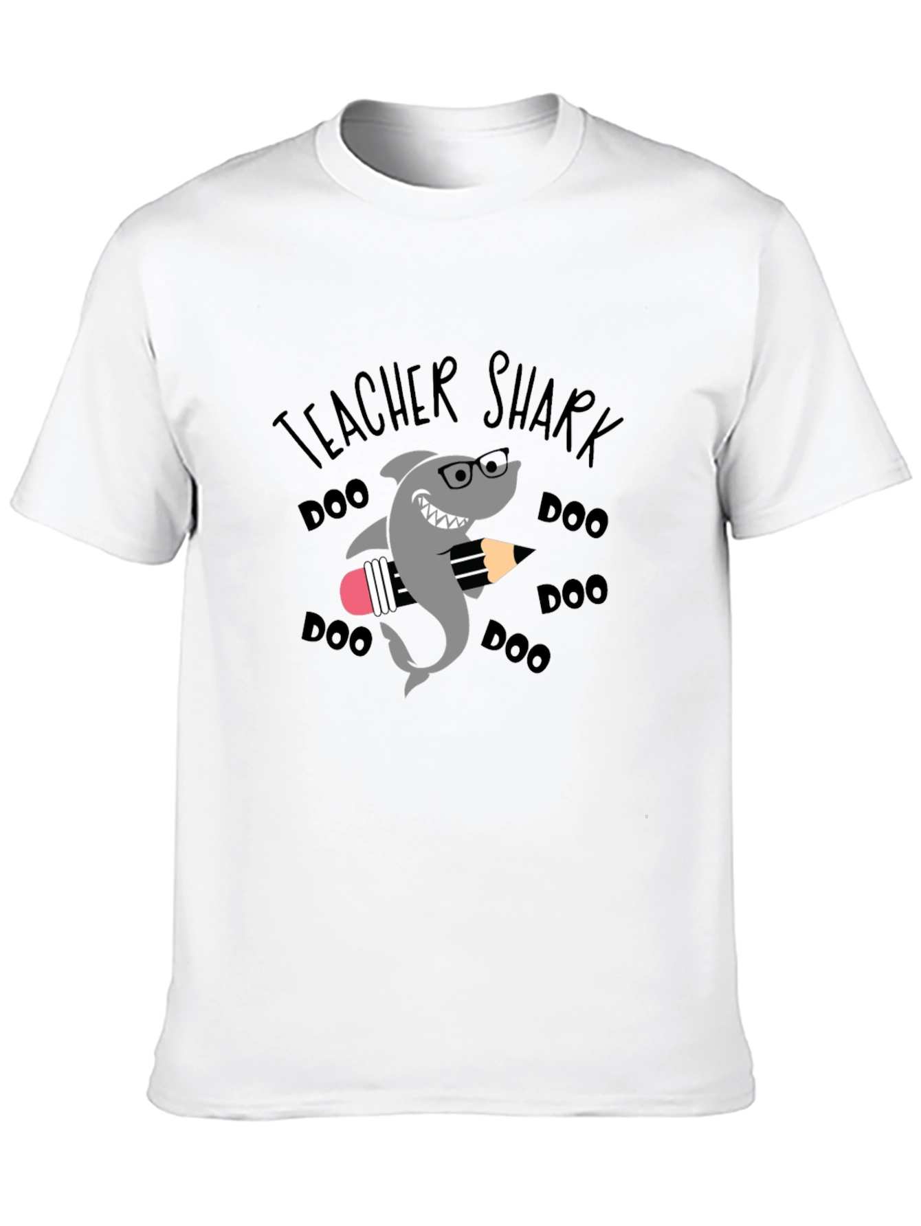 Black Teacher Shark Doo Doo Doo T-Shirt view 10