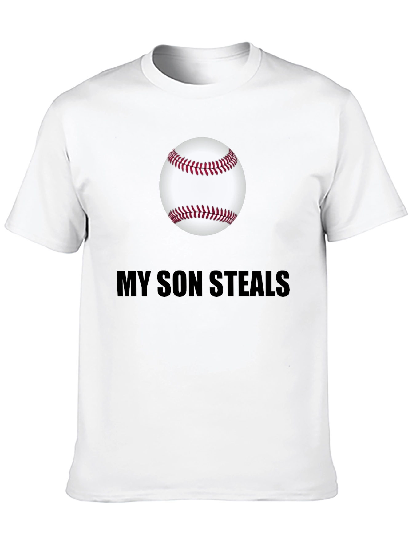 Black My Son Steals Baseball T-Shirt view 10