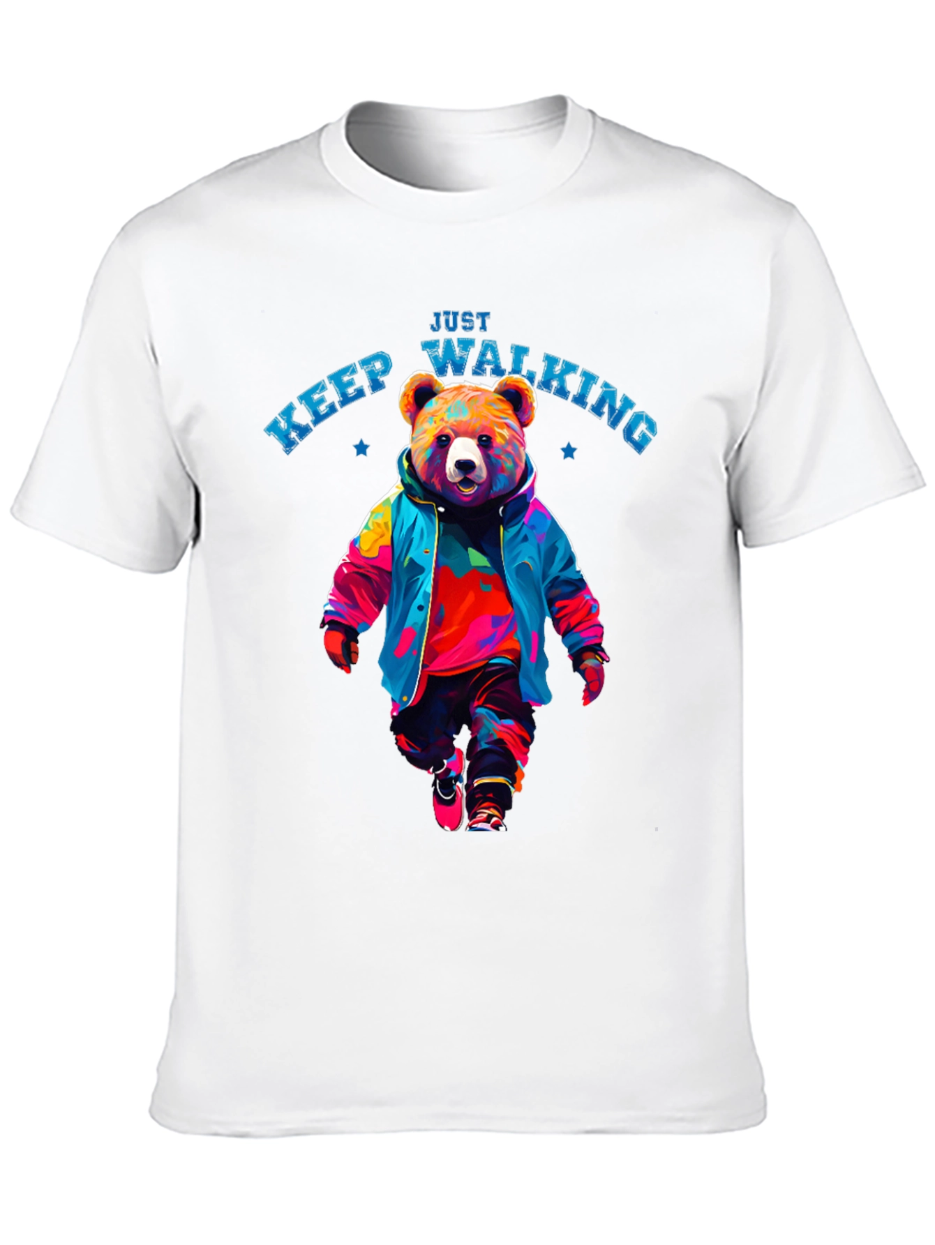 Black Just Keep Walking Bear T-Shirt view 10