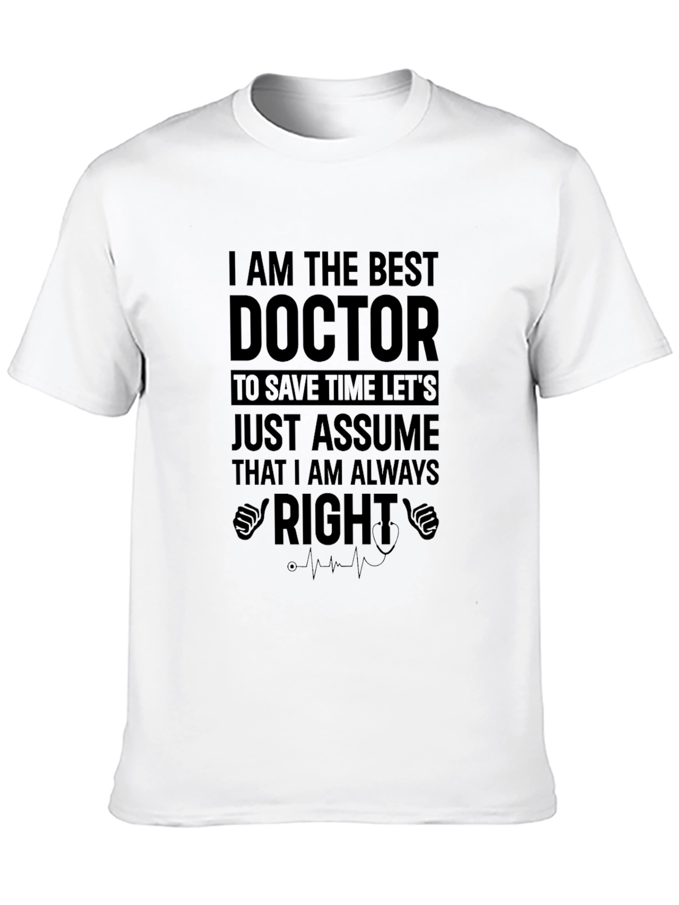 Black Best Doctor Funny T-Shirt view 10