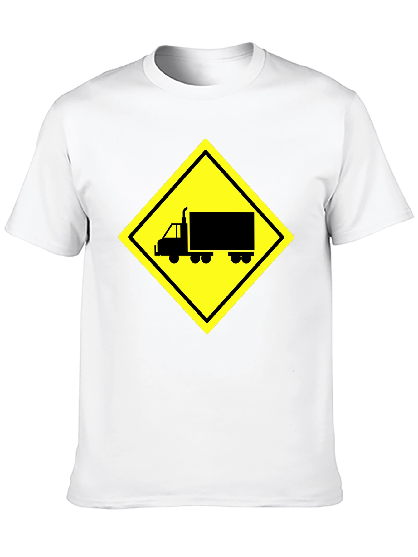 Black Truck Crossing Sign Graphic Tee - Black view 10