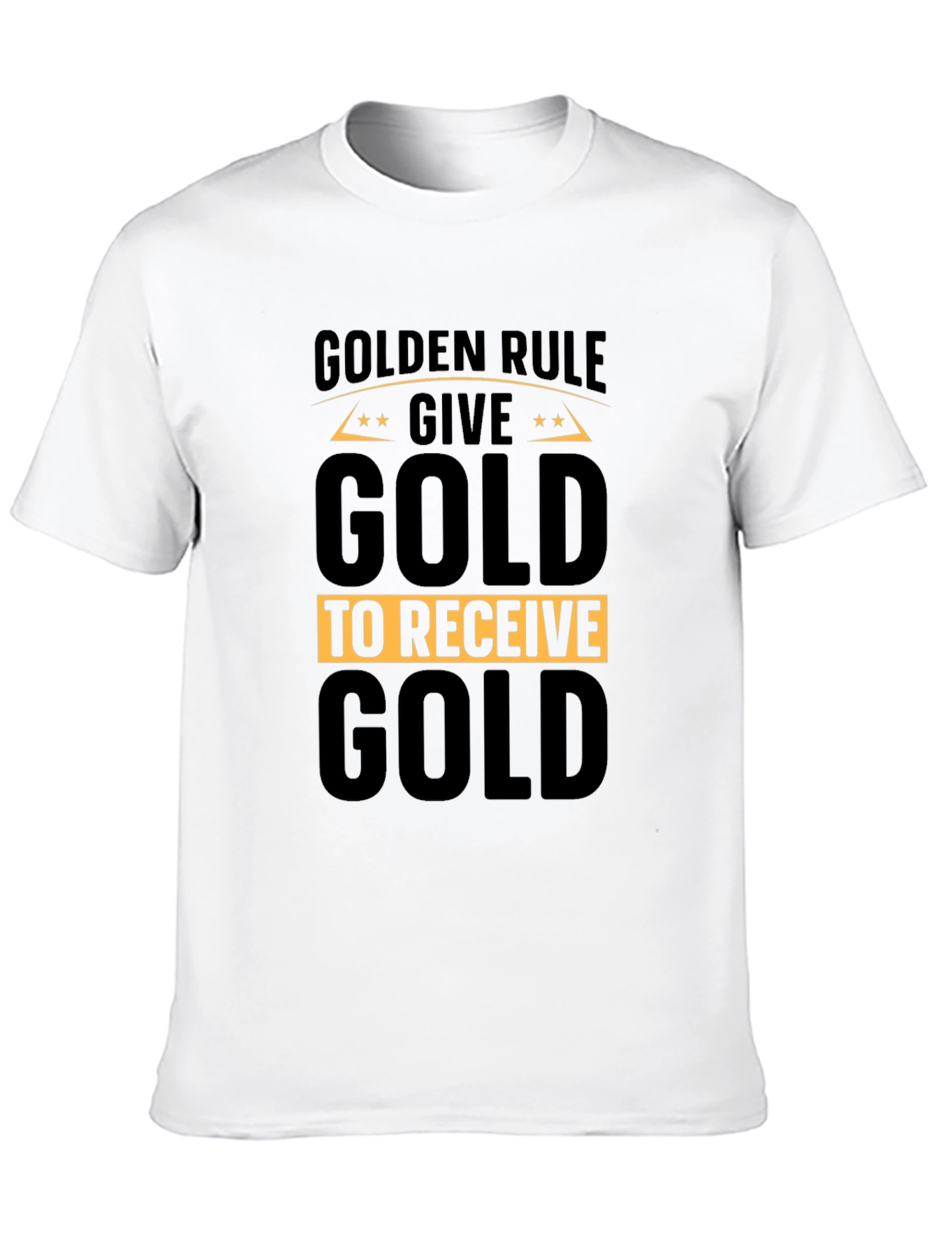 Black Golden Rule Give Gold T-Shirt view 10