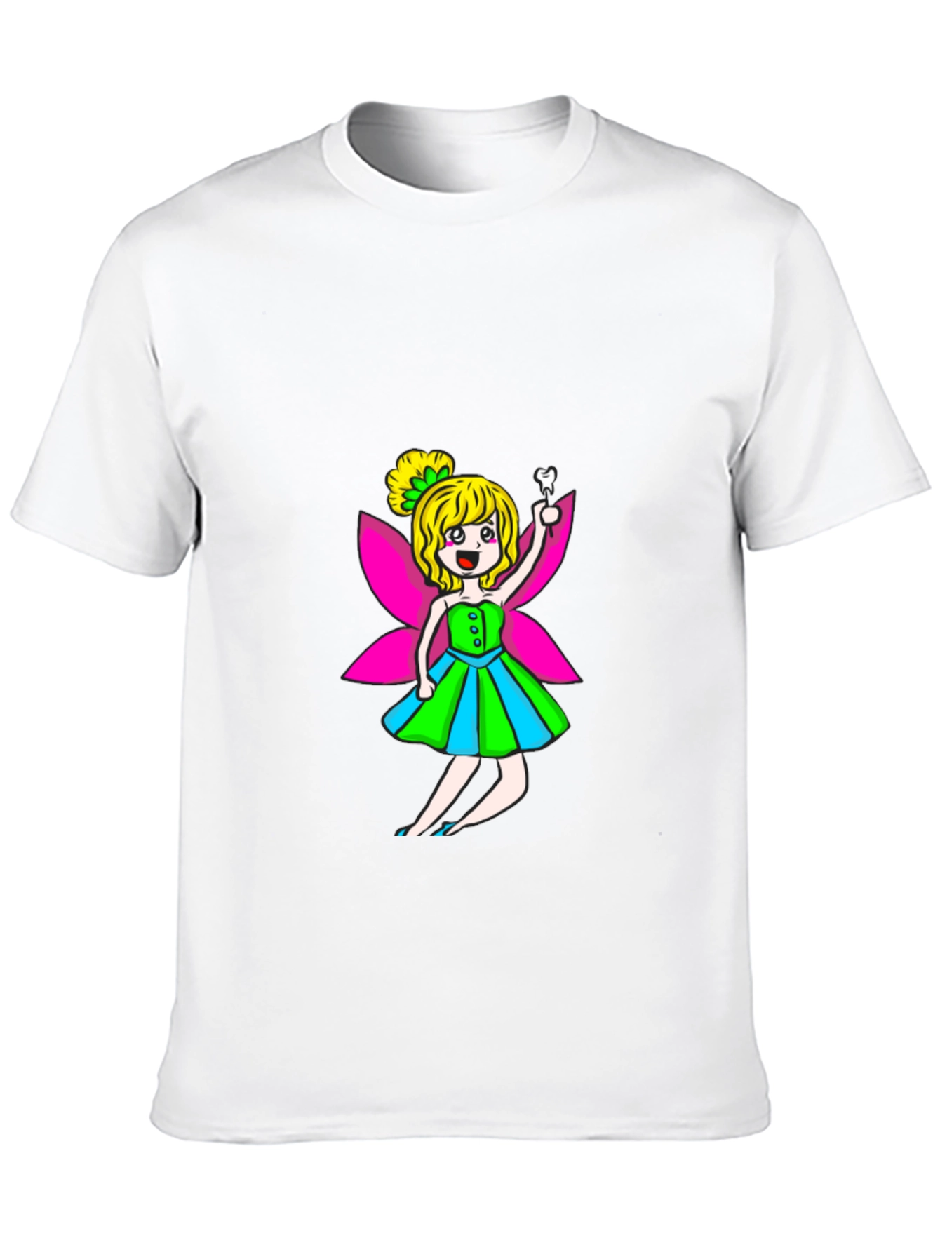 Black Tooth Fairy Graphic Tee - Black Cotton Blend view 10