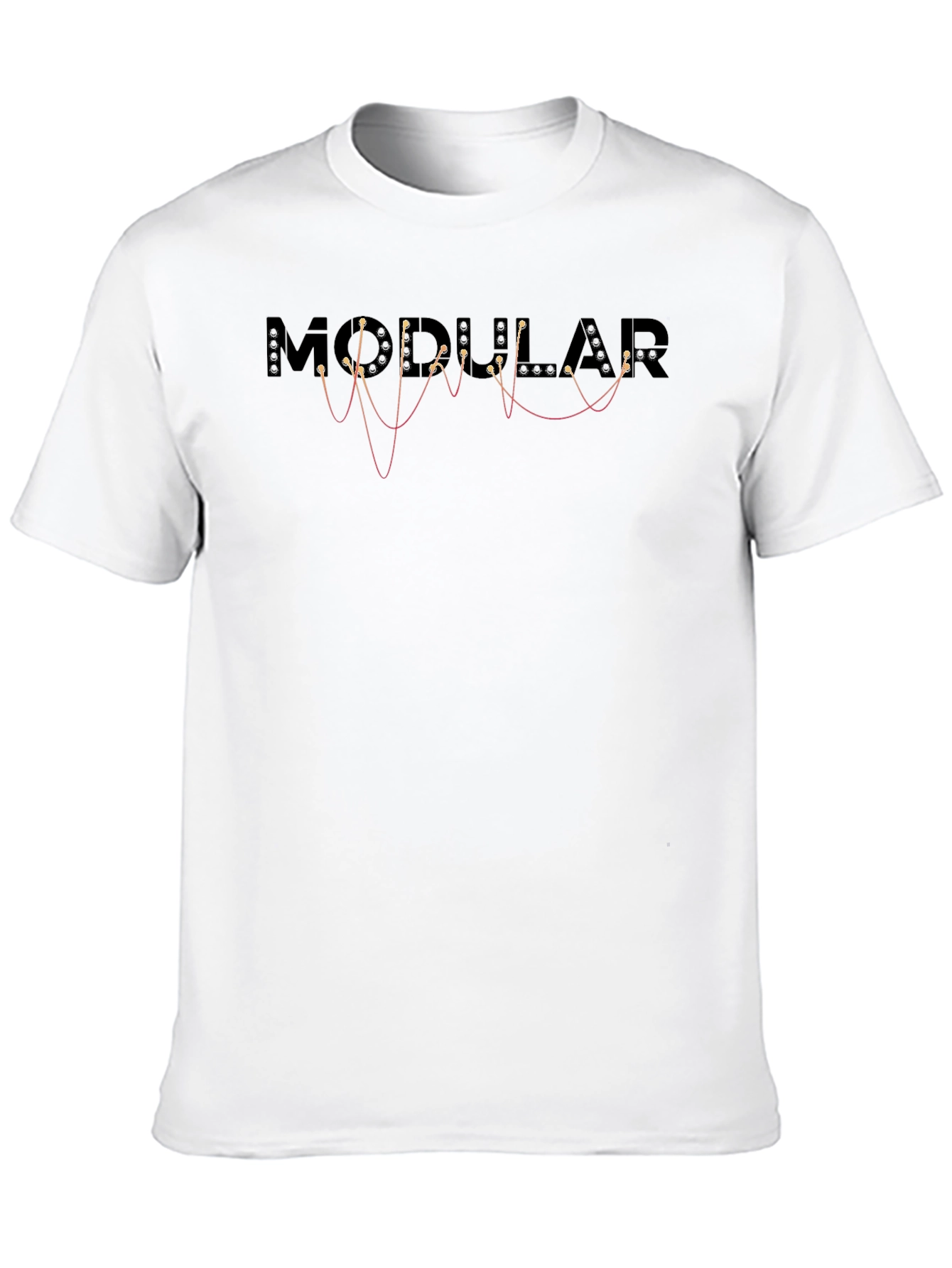 Black Modular Synth T-Shirt - Unique Electronic Music Design view 10