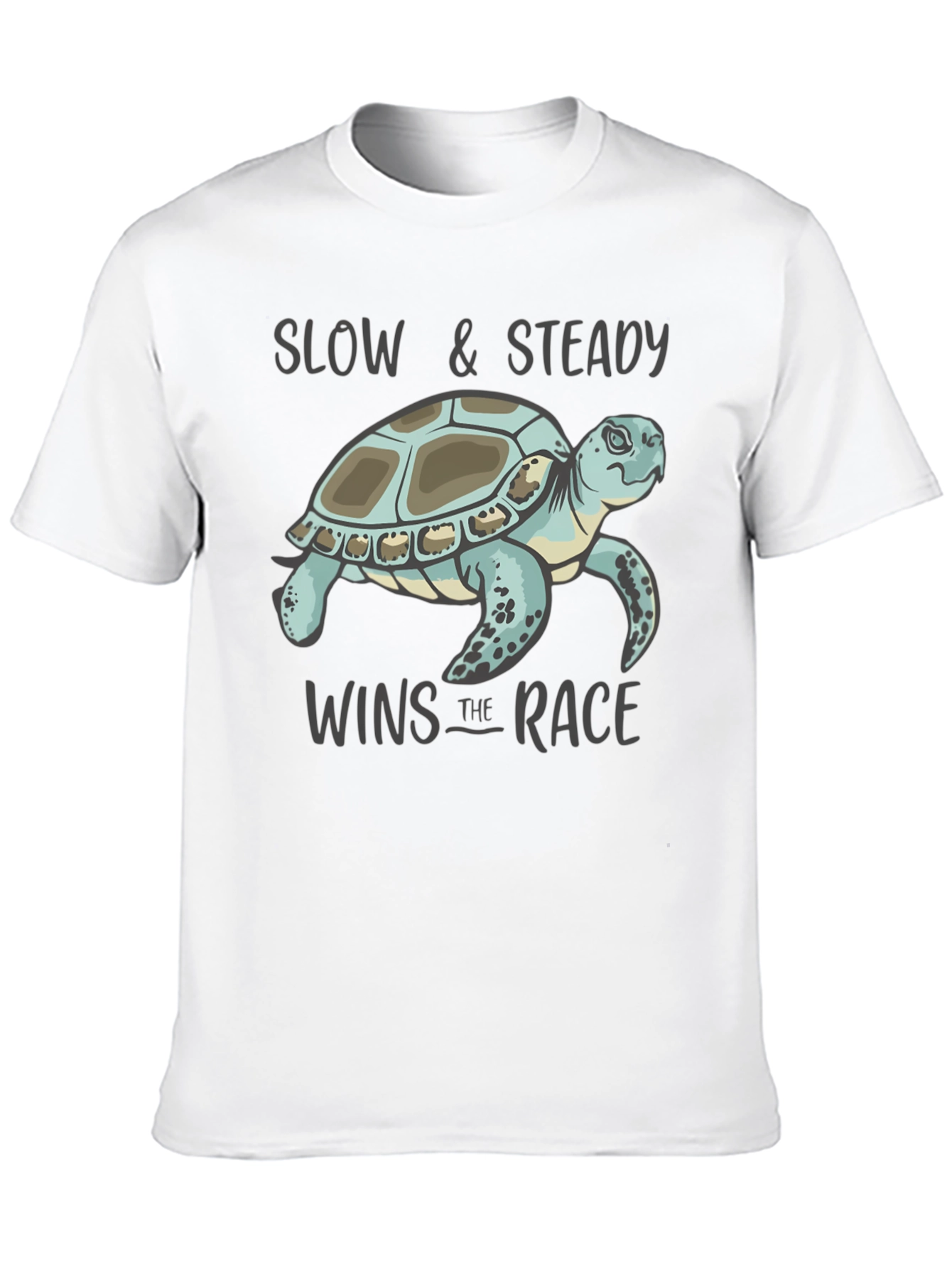 Black Slow & Steady Turtle Graphic T-Shirt view 10