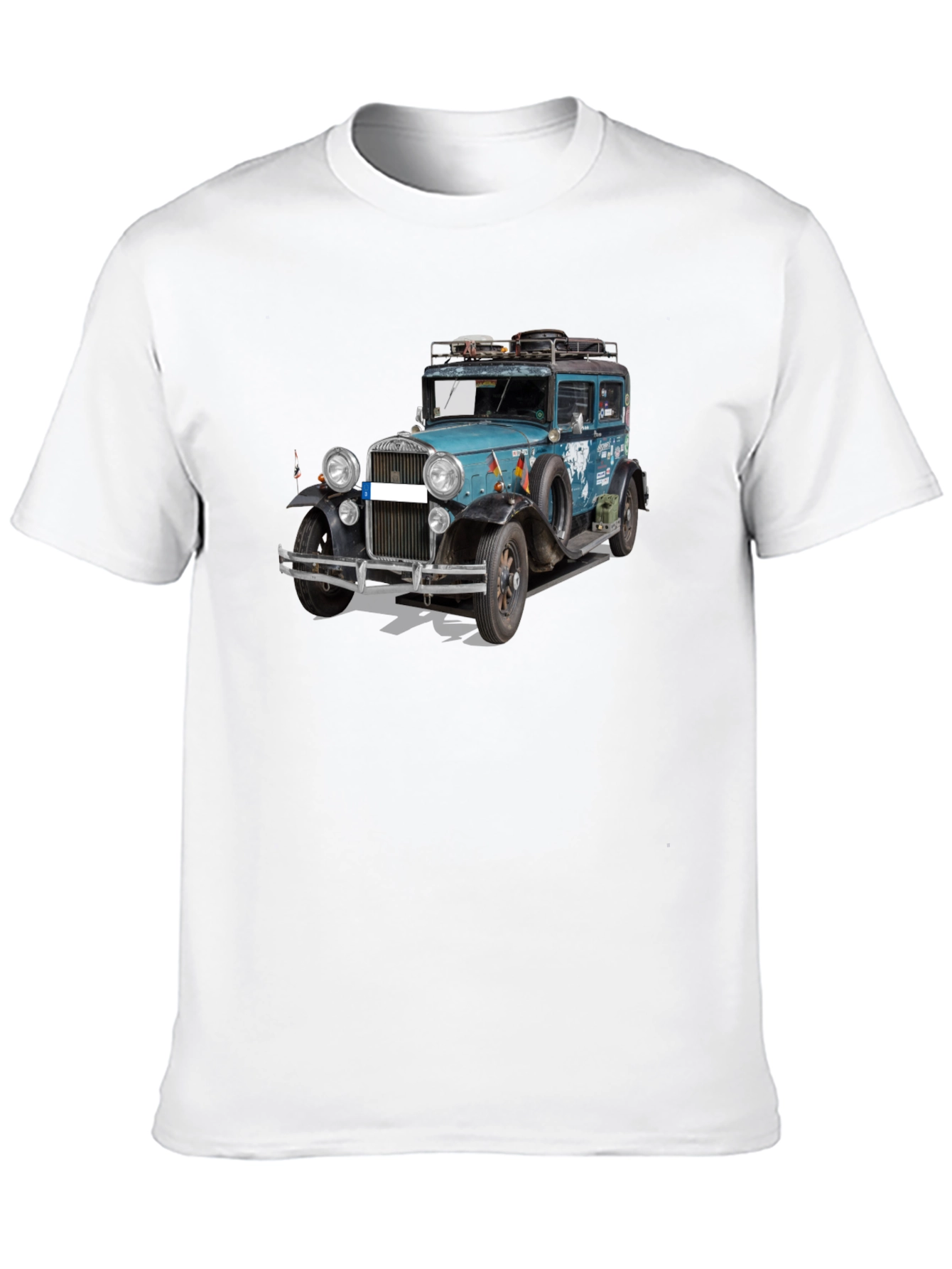 Black Vintage Car Graphic Tee - Black T-Shirt view 10
