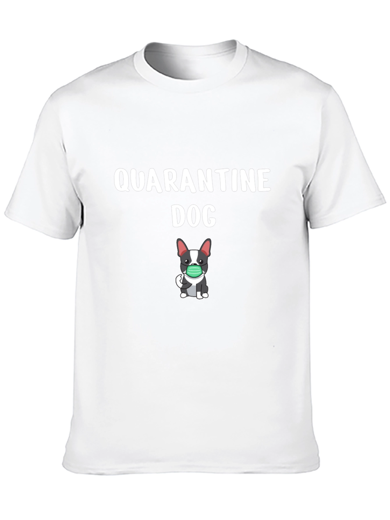 Black Quarantine Dog Graphic Tee - Unisex Black T-Shirt view 10