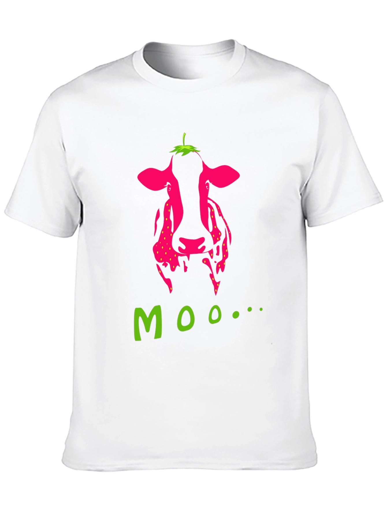 Black Strawberry Cow Moo Graphic T-Shirt - Novelty Tee view 10