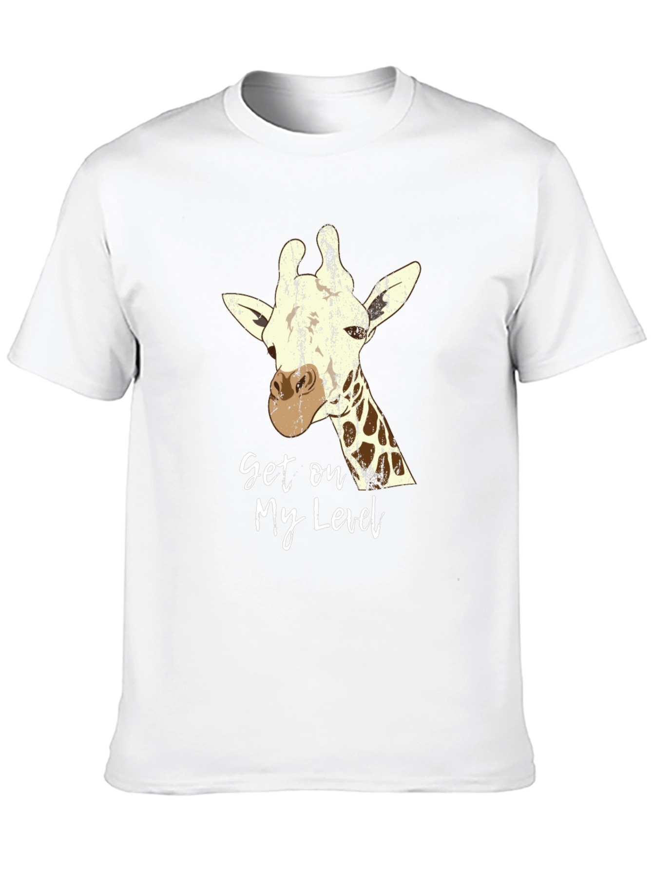 Black Get on My Level Giraffe Graphic Tee - Black view 10