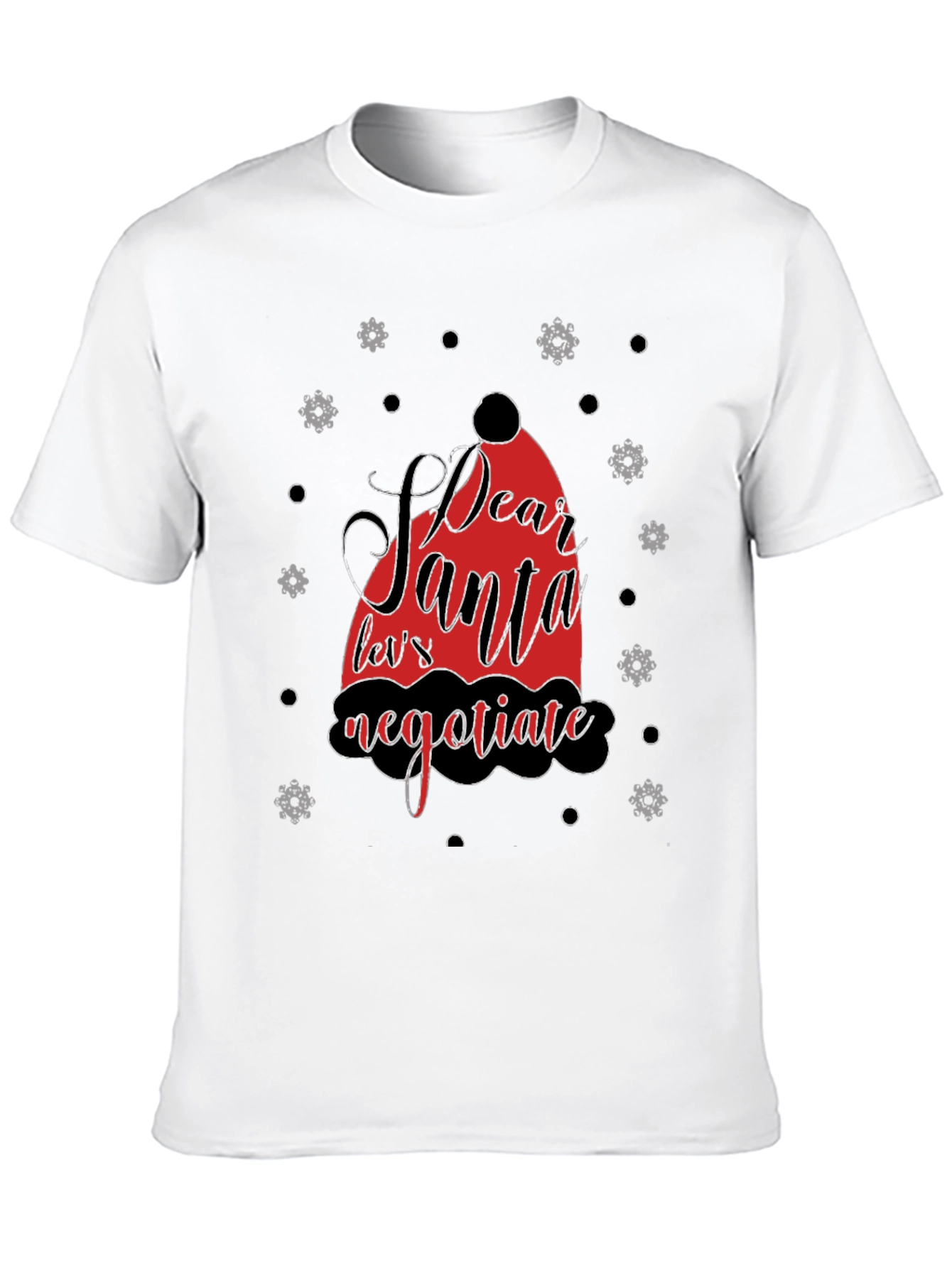 Black Dear Santa Negotiate Graphic Tee view 10