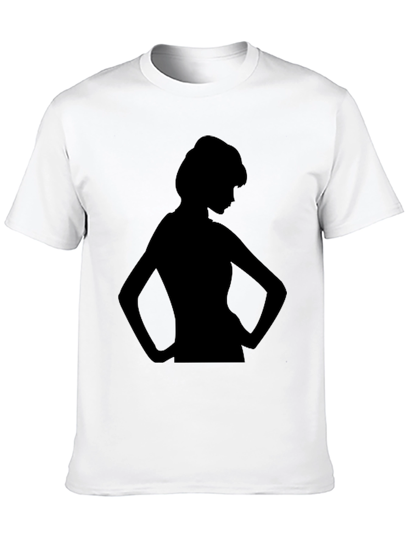 Black Silhouette Woman Graphic Tee - Black view 10