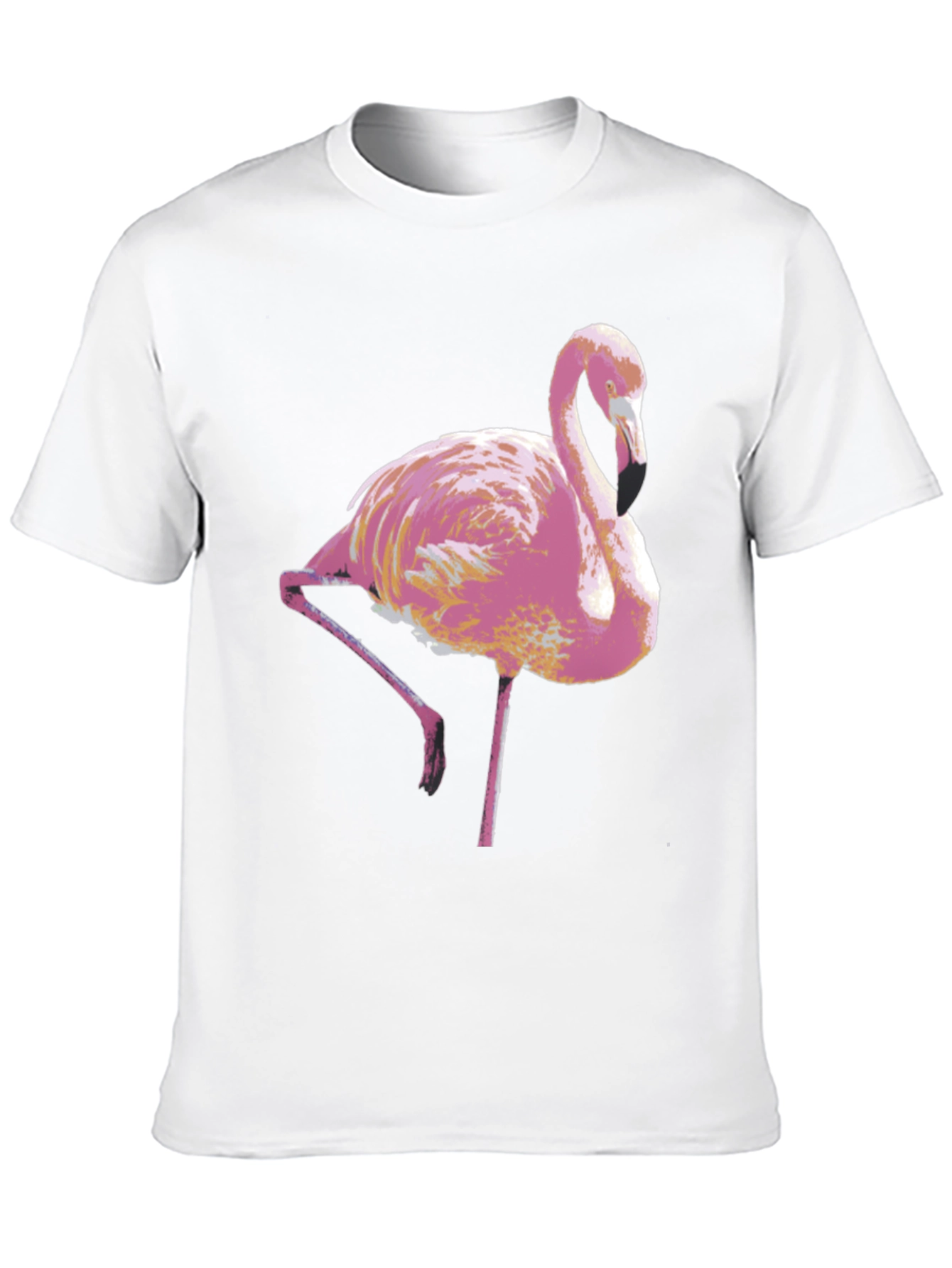Black Pink Flamingo Graphic Tee - Stylish Men's T-Shirt view 10