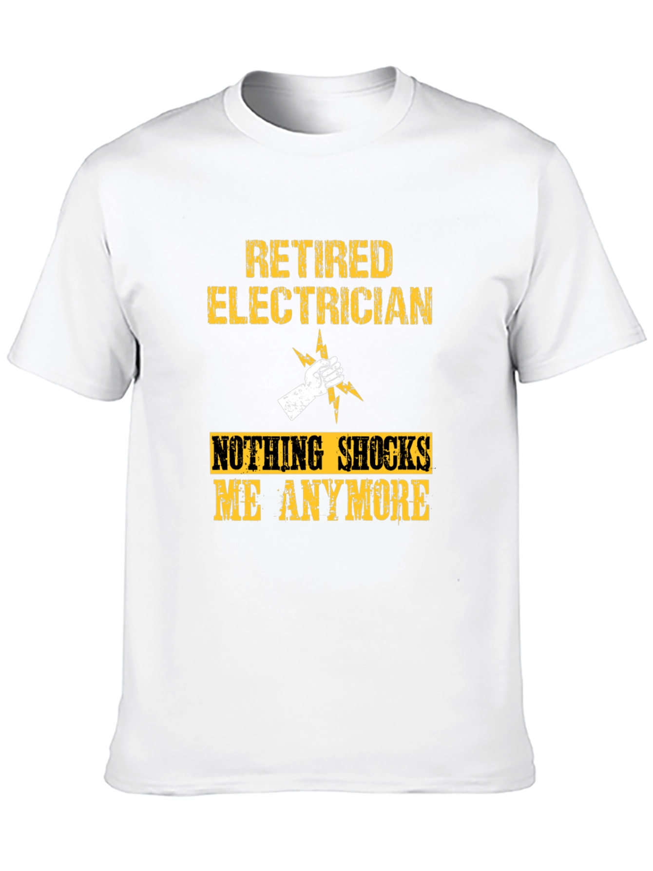Black Retired Electrician T-Shirt - Nothing Shocks Me Anymore view 10