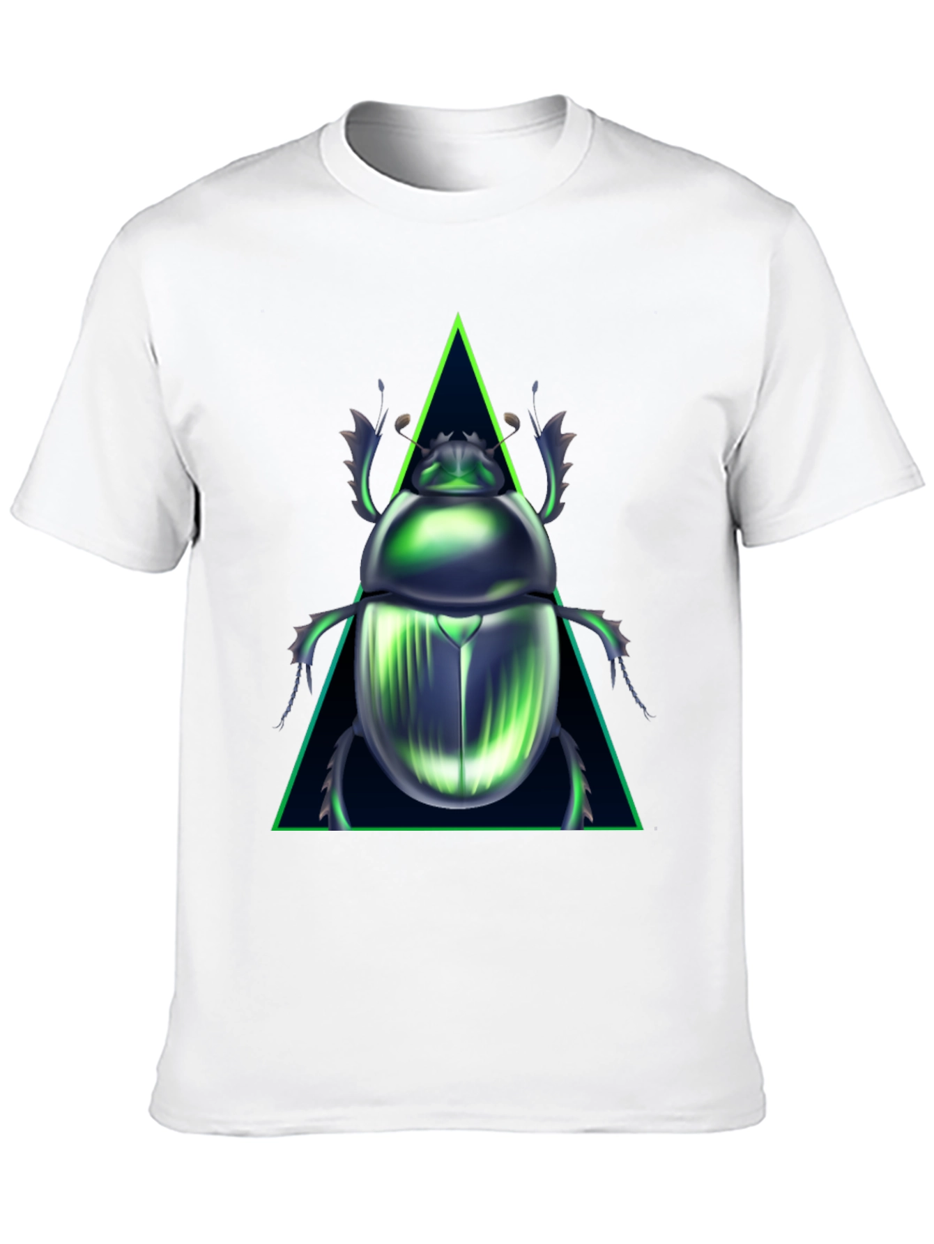 Black Emerald Scarab Beetle Graphic Tee view 10