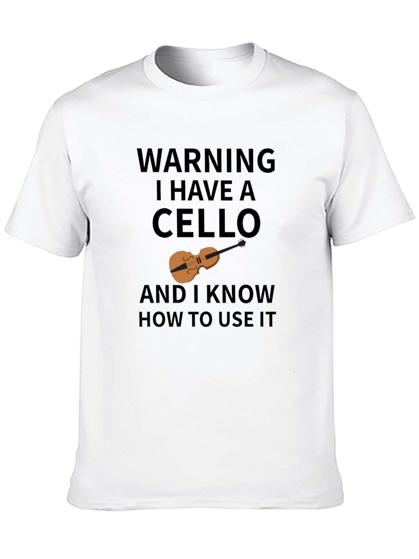 Black Warning I Have A Cello T-Shirt view 10