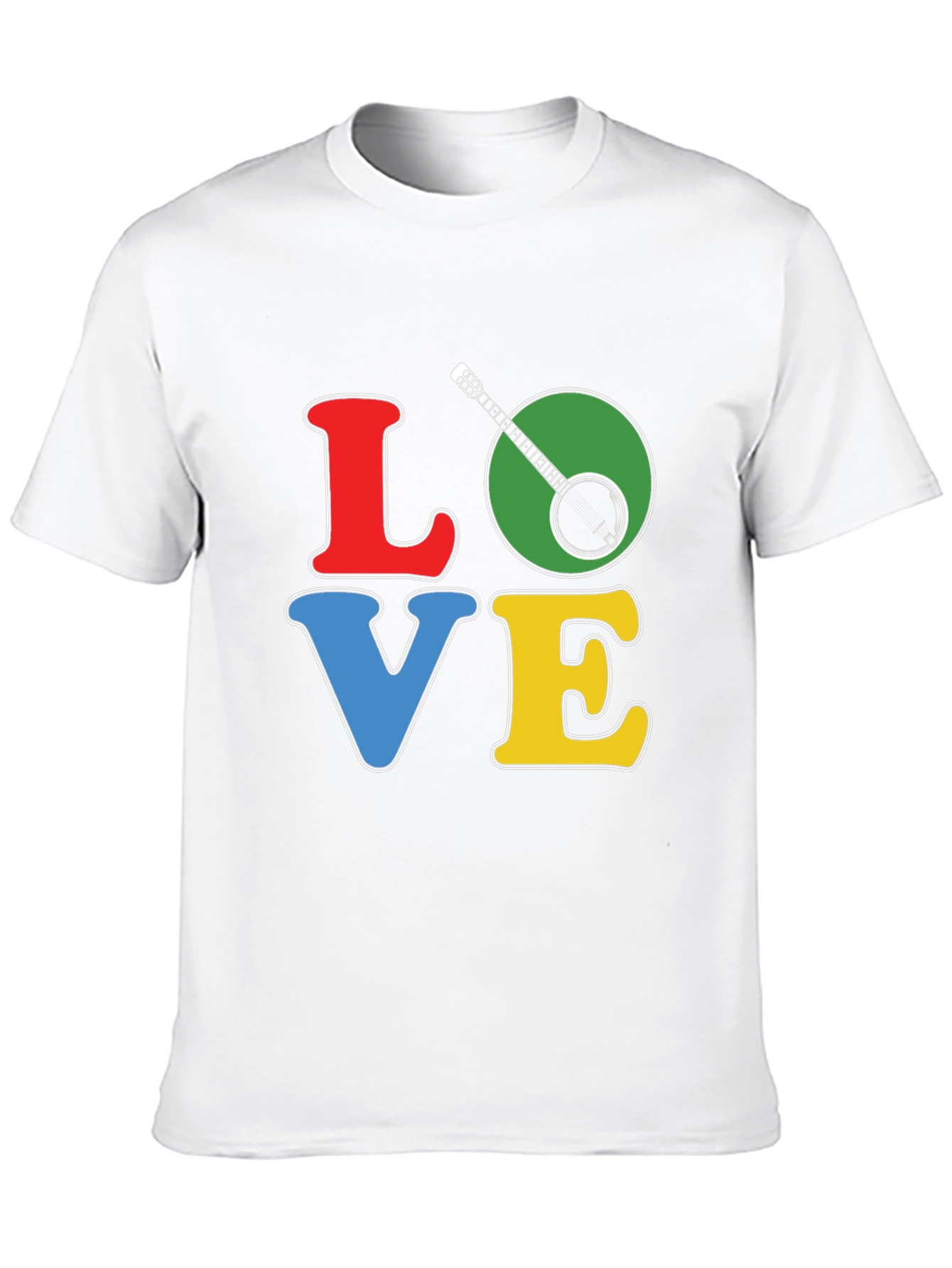 Black Banjo LOVE T-Shirt: Colorful Musical Tee view 10