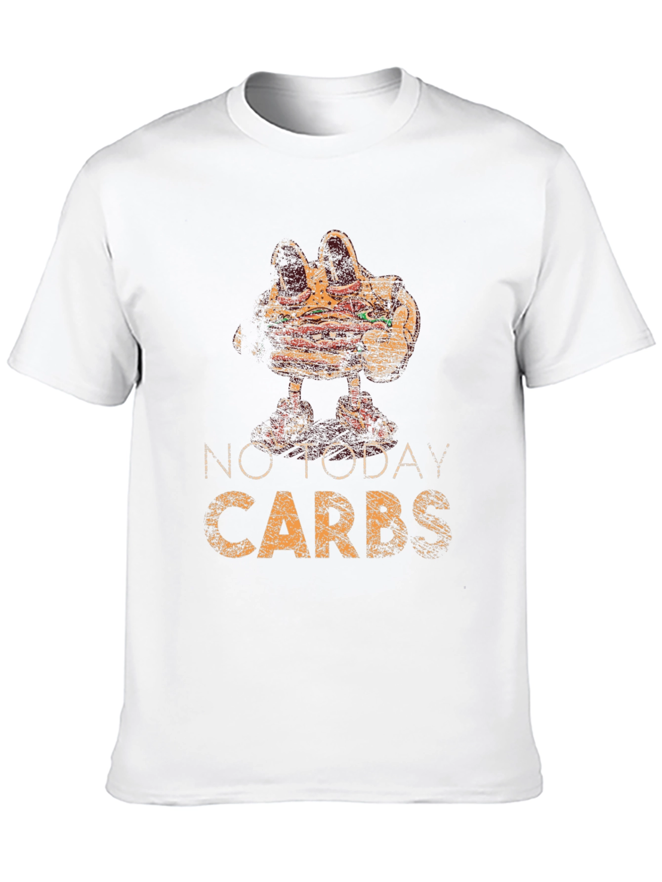 Black No Today Carbs Graphic Tee Funny Diet T-Shirt view 10